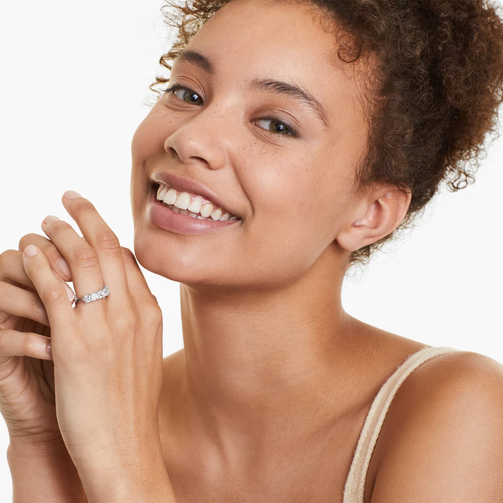 Seven Stone Anniversary Ring With 3 CTW Princess Cut Lab-Grown Diamonds In 14K White Gold (2.50mm)