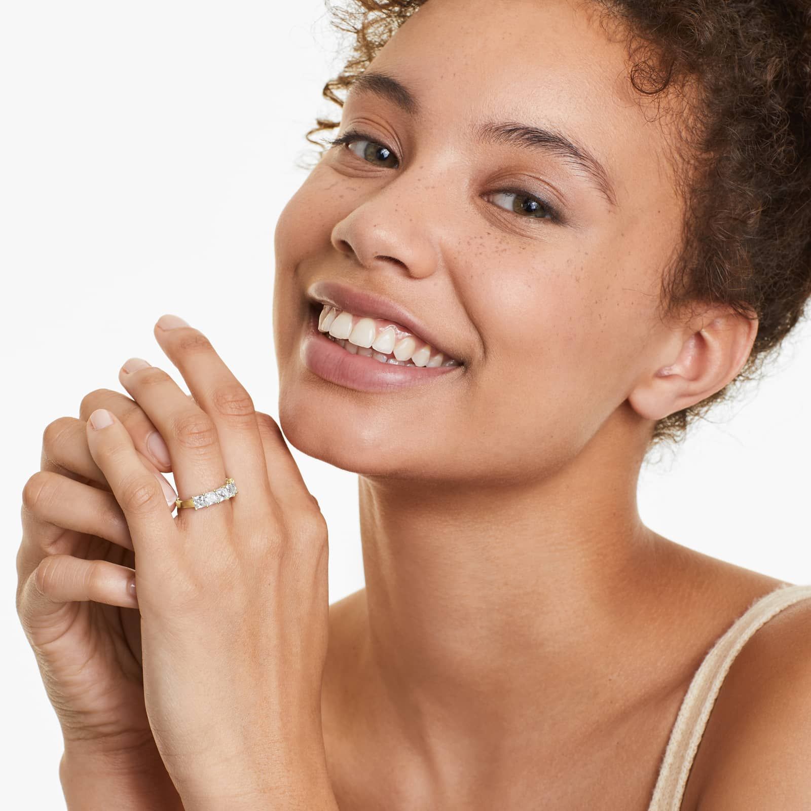 Seven Stone Anniversary Ring With 3 CTW Princess Cut Lab-Grown Diamonds In 14K Yellow Gold (2.50mm)