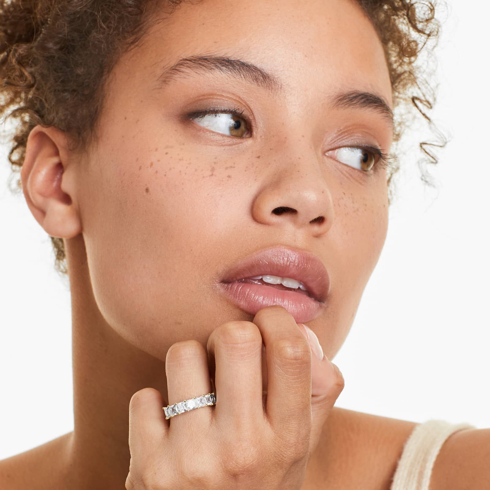 Seven Stone Anniversary Ring With 3 CTW Princess Cut Lab-Grown Diamonds In 14K Yellow Gold (2.50mm)