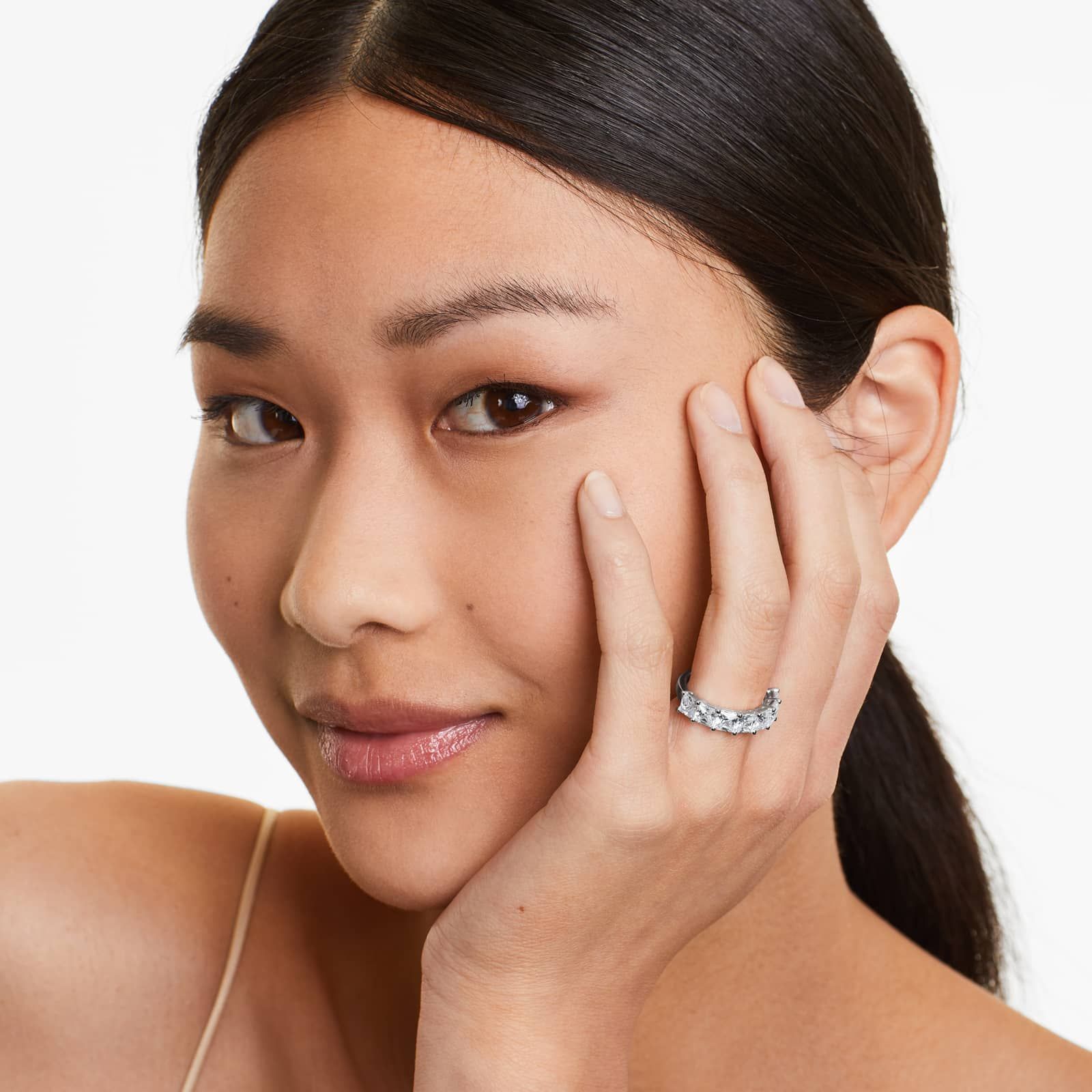 Seven Stone Anniversary Ring With 3.5 CTW Princess Cut Diamonds In Platinum (3.00mm)