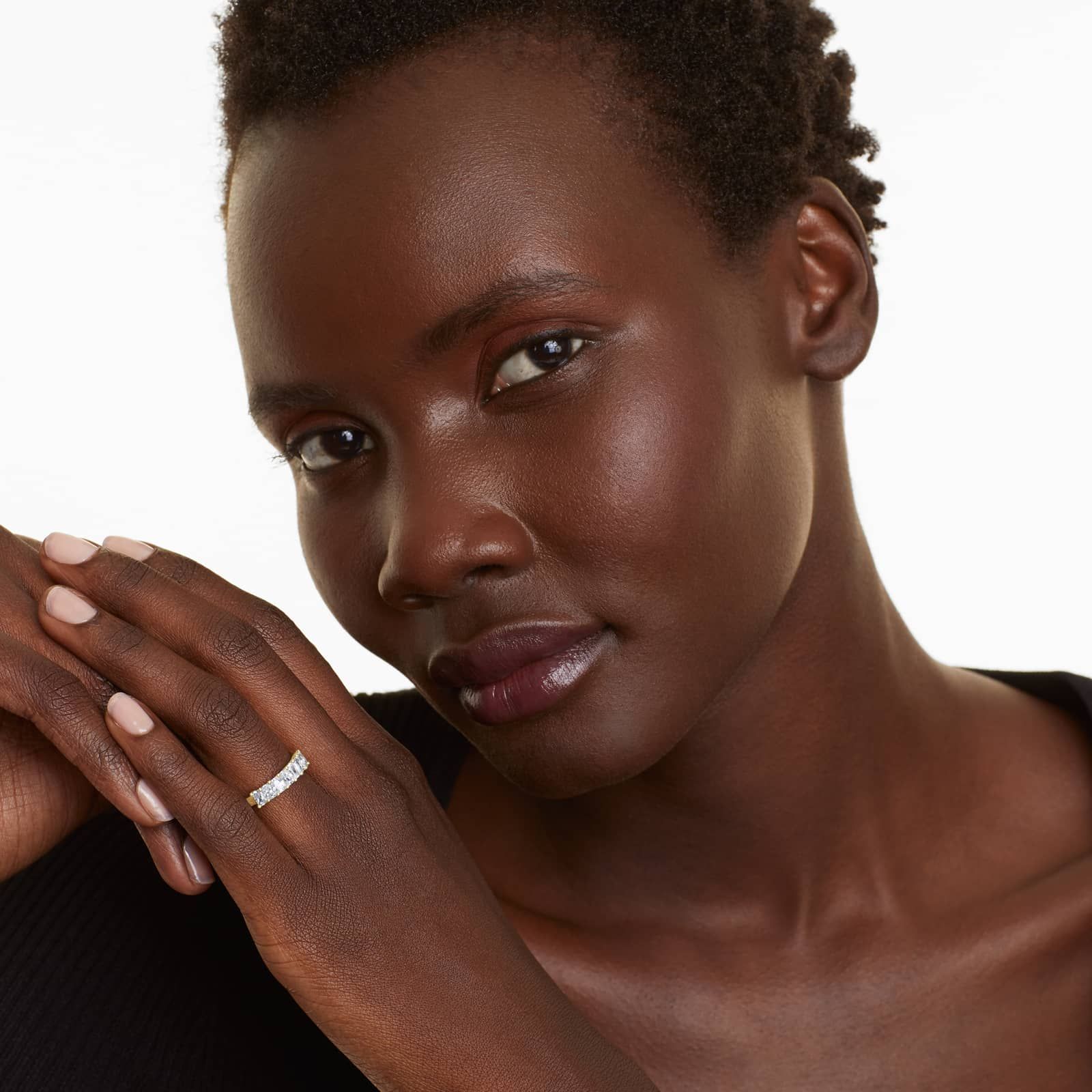 Seven Stone Anniversary Ring With 1 CTW Radiant Cut Diamonds In 14K Yellow Gold (2.00mm)