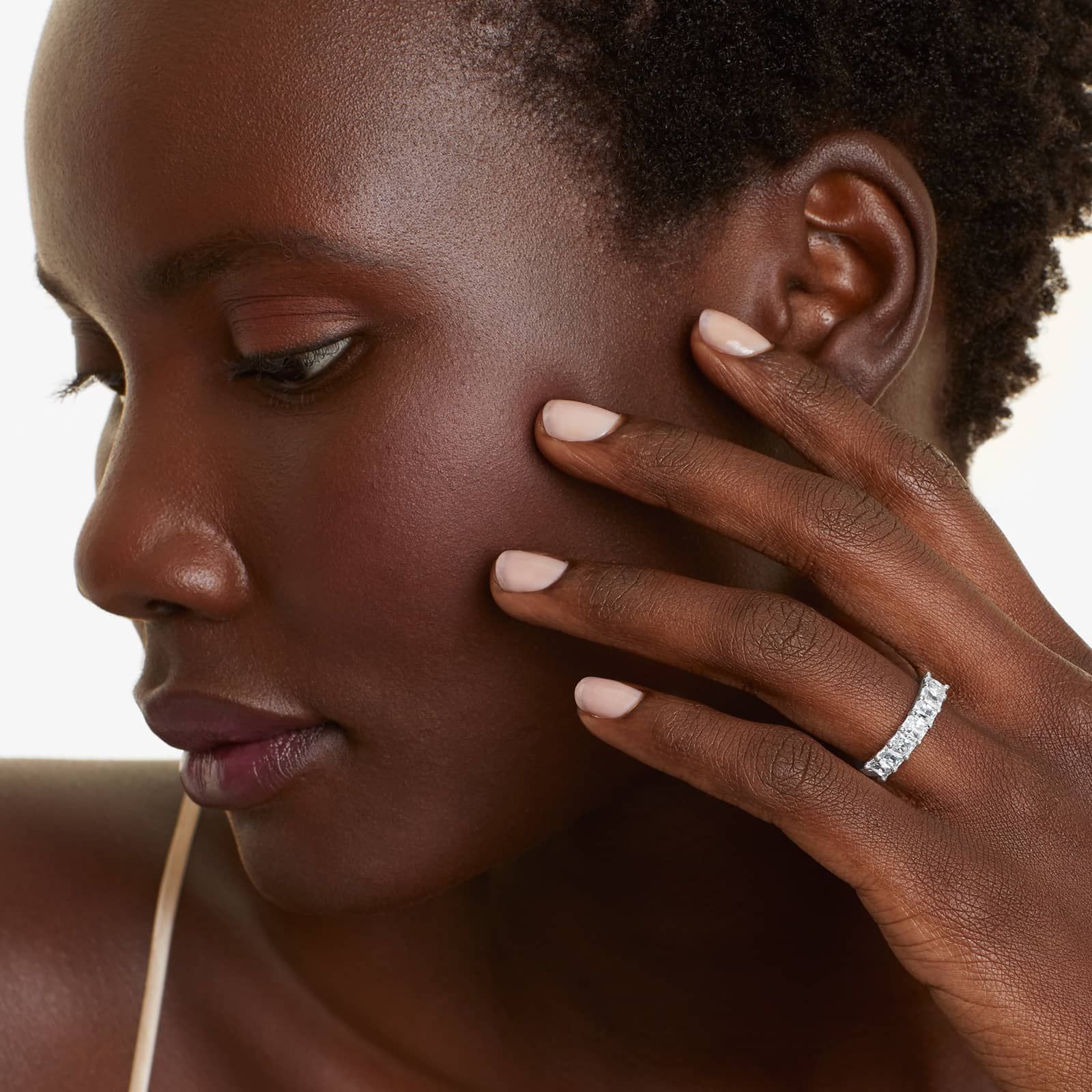 Seven Stone Anniversary Ring With 1.5 CTW Radiant Cut Diamonds In Platinum (2.50mm)