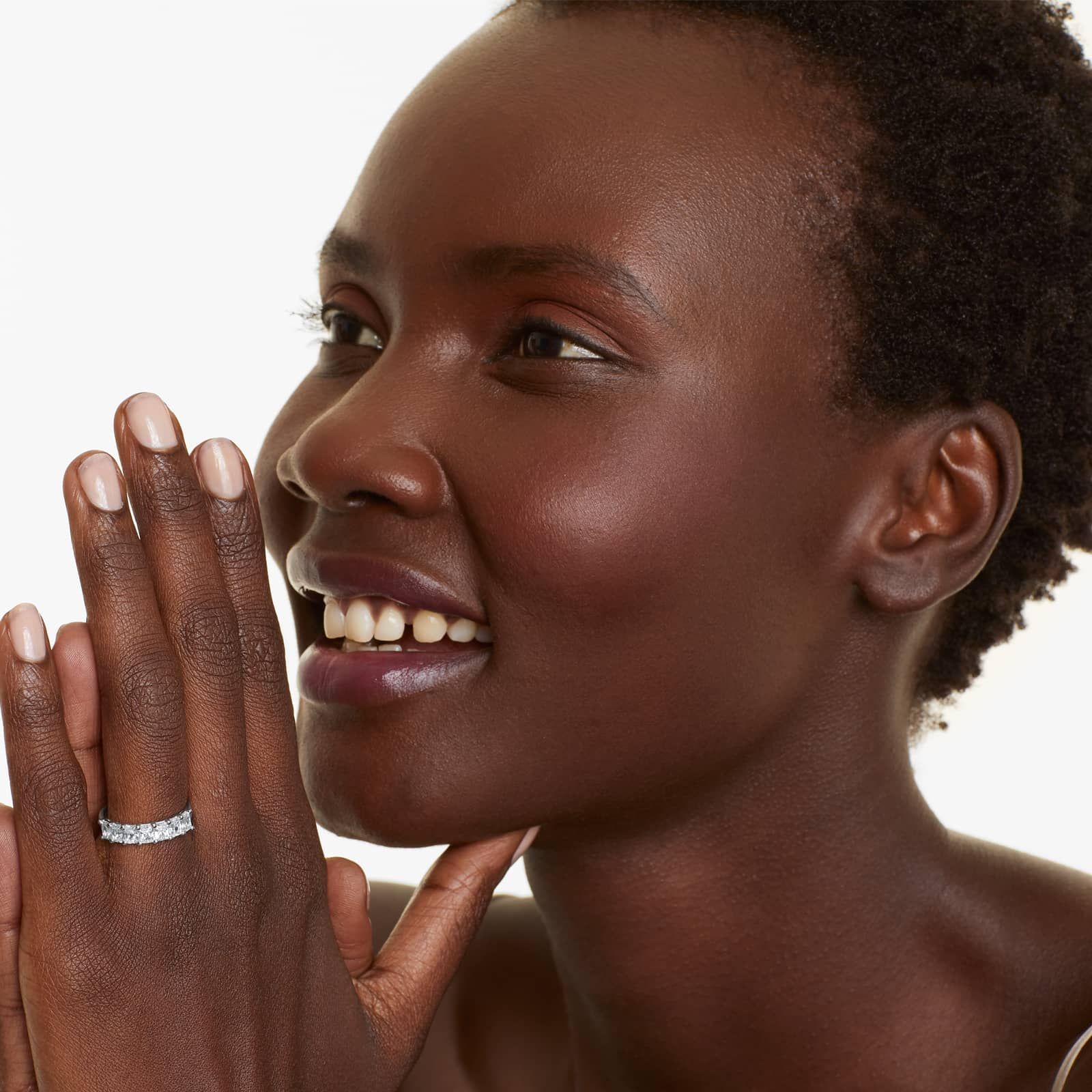 Seven Stone Anniversary Ring With 1.5 CTW Radiant Cut Diamonds In Platinum (2.50mm)