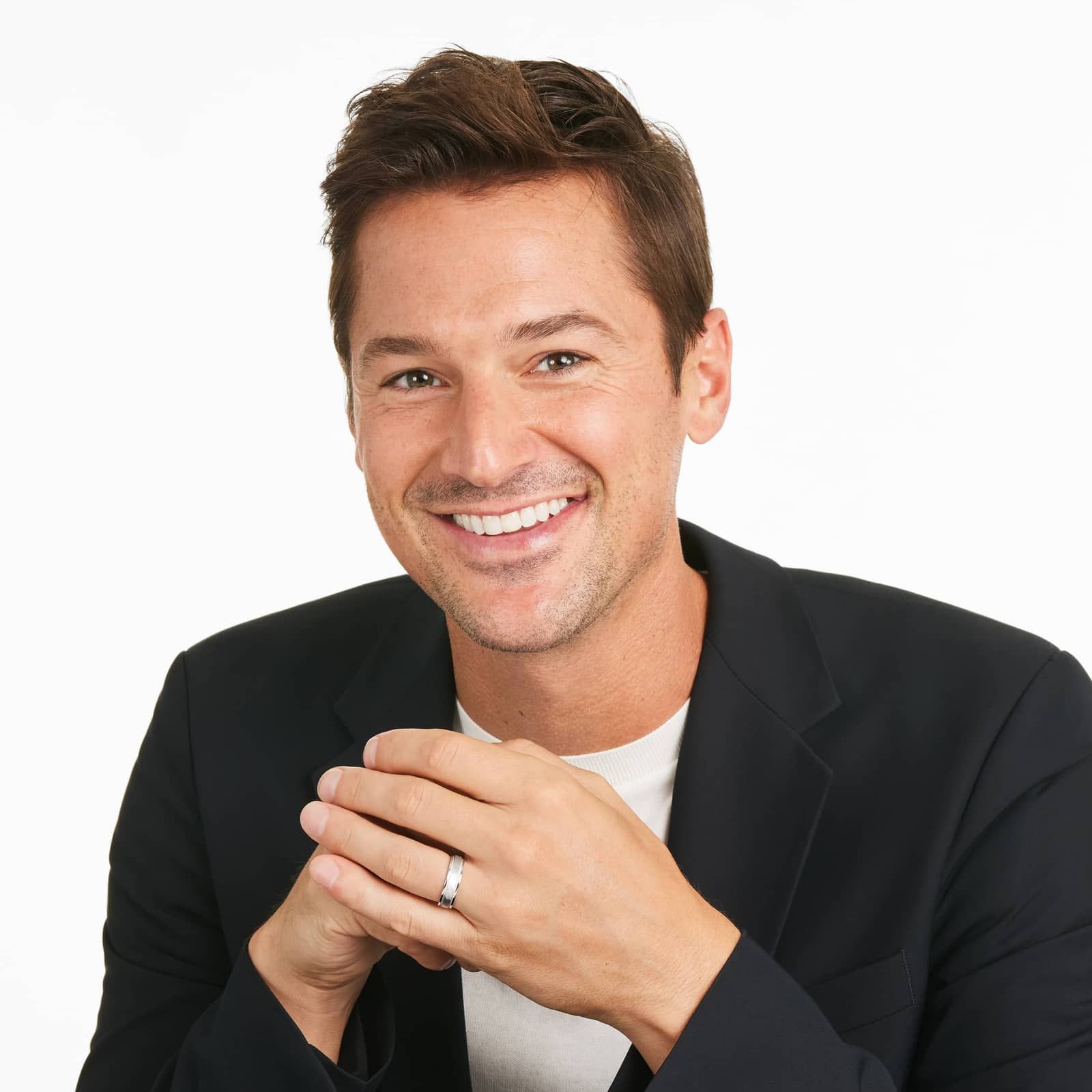 Comfort Fit Cross Grain Cut Men's Wedding Band In14K White Gold (6.00mm)