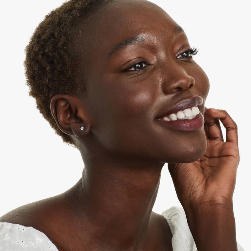 Three Prong Martini 0.25 CTW Round Diamond Earrings In Platinum