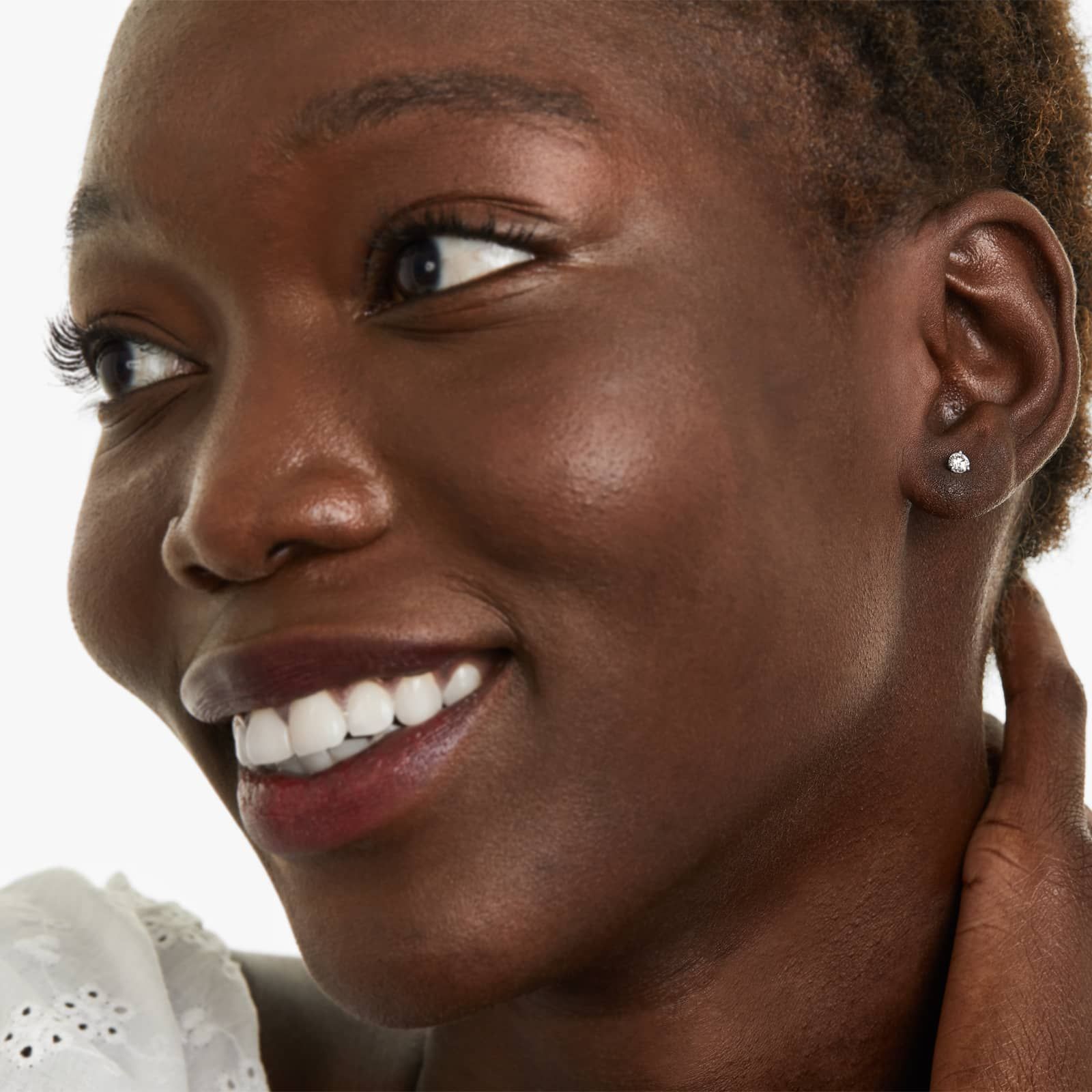 Three Prong Martini 0.25 CTW Round Diamond Earrings In Platinum