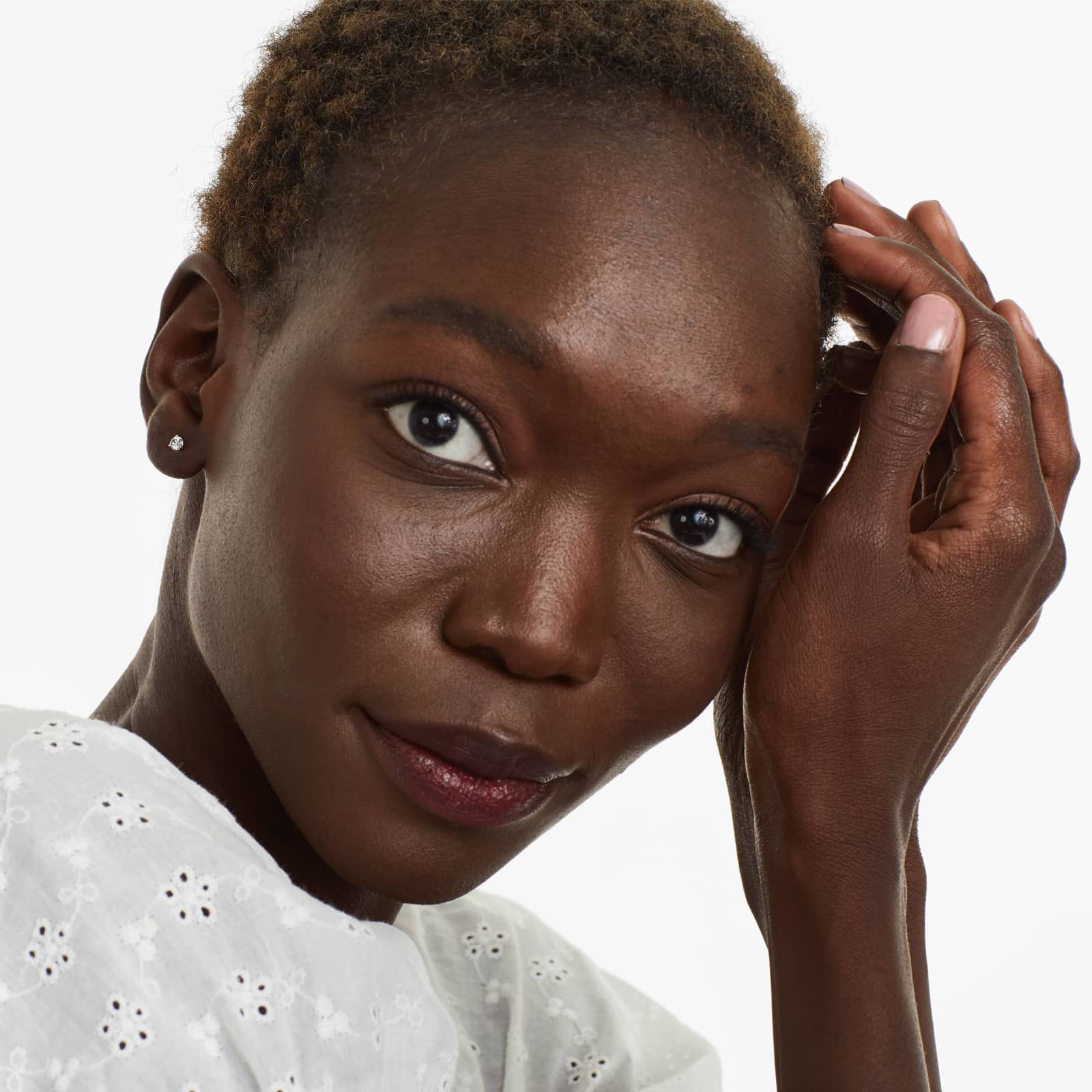 Three Prong Martini 0.25 CTW Round Diamond Earrings In Platinum