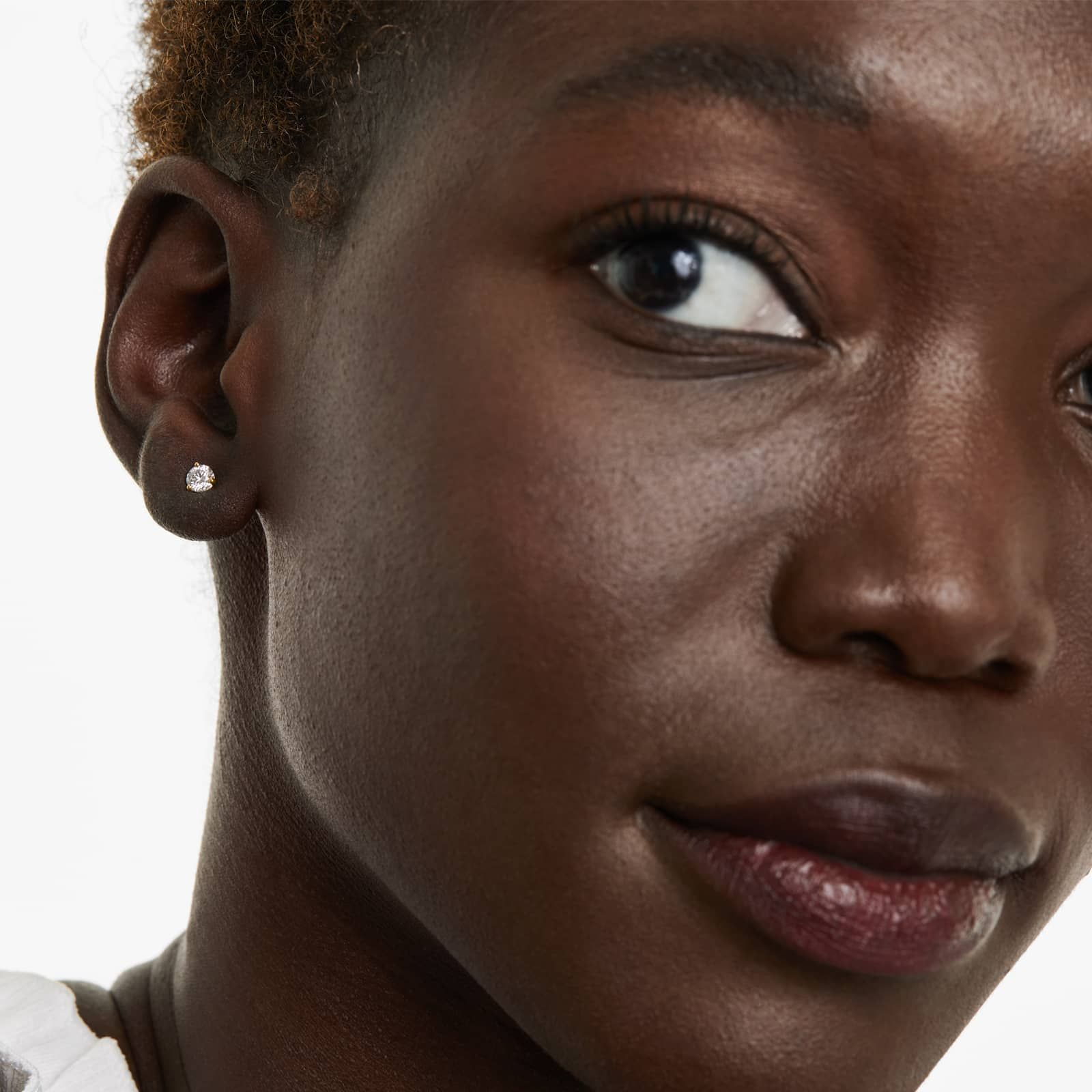 Three Prong Martini 0.5 CTW Diamond Stud Earrings In 14K Yellow Gold