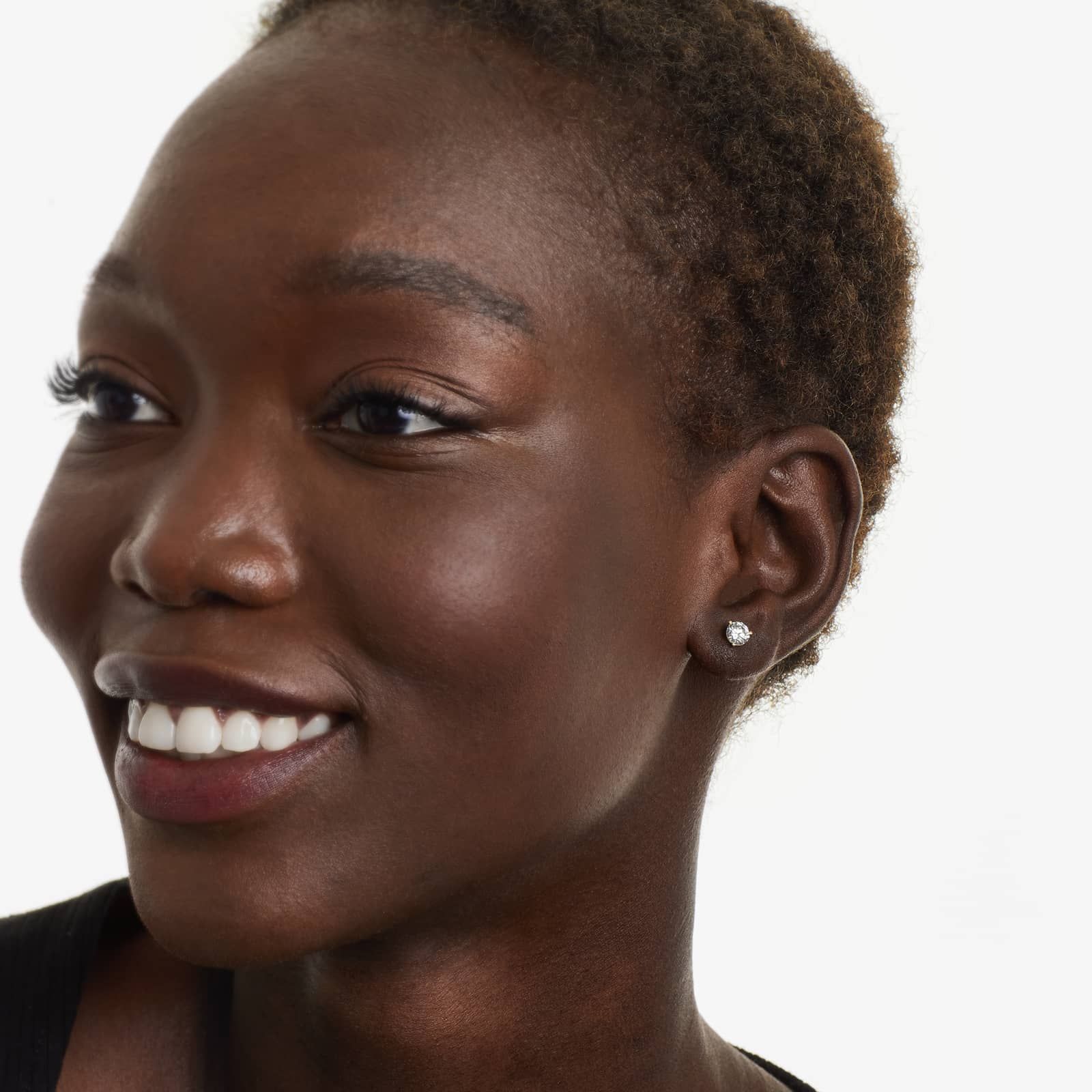 14K Yellow Gold Three Prong Martini Round Brilliant Lab-Grown Diamond Stud Earrings (0.90 CTW - F-G / VS2-SI1)