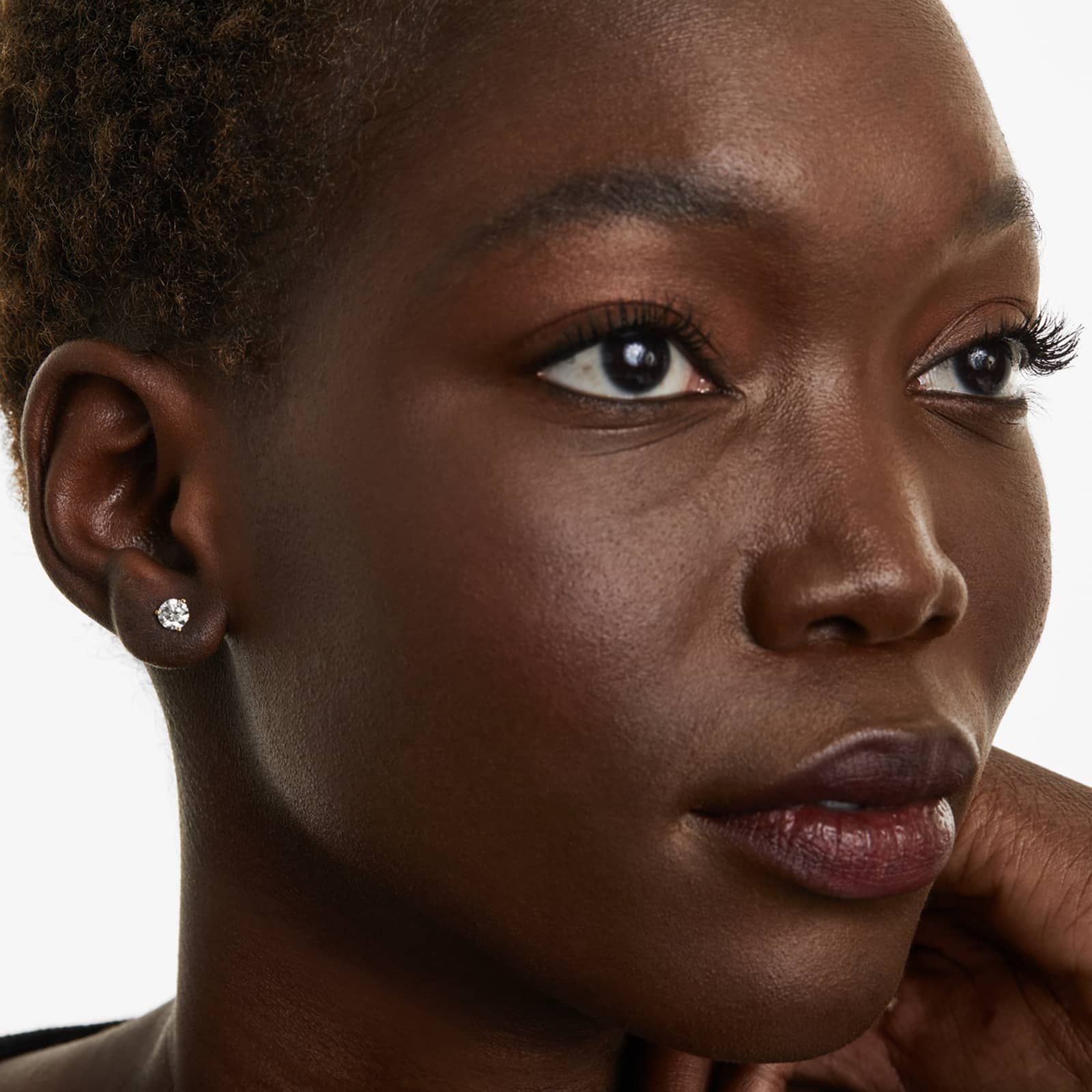 14K Yellow Gold Three Prong Martini Round Brilliant Lab-Grown Diamond Stud Earrings (0.90 CTW - F-G / VS2-SI1)