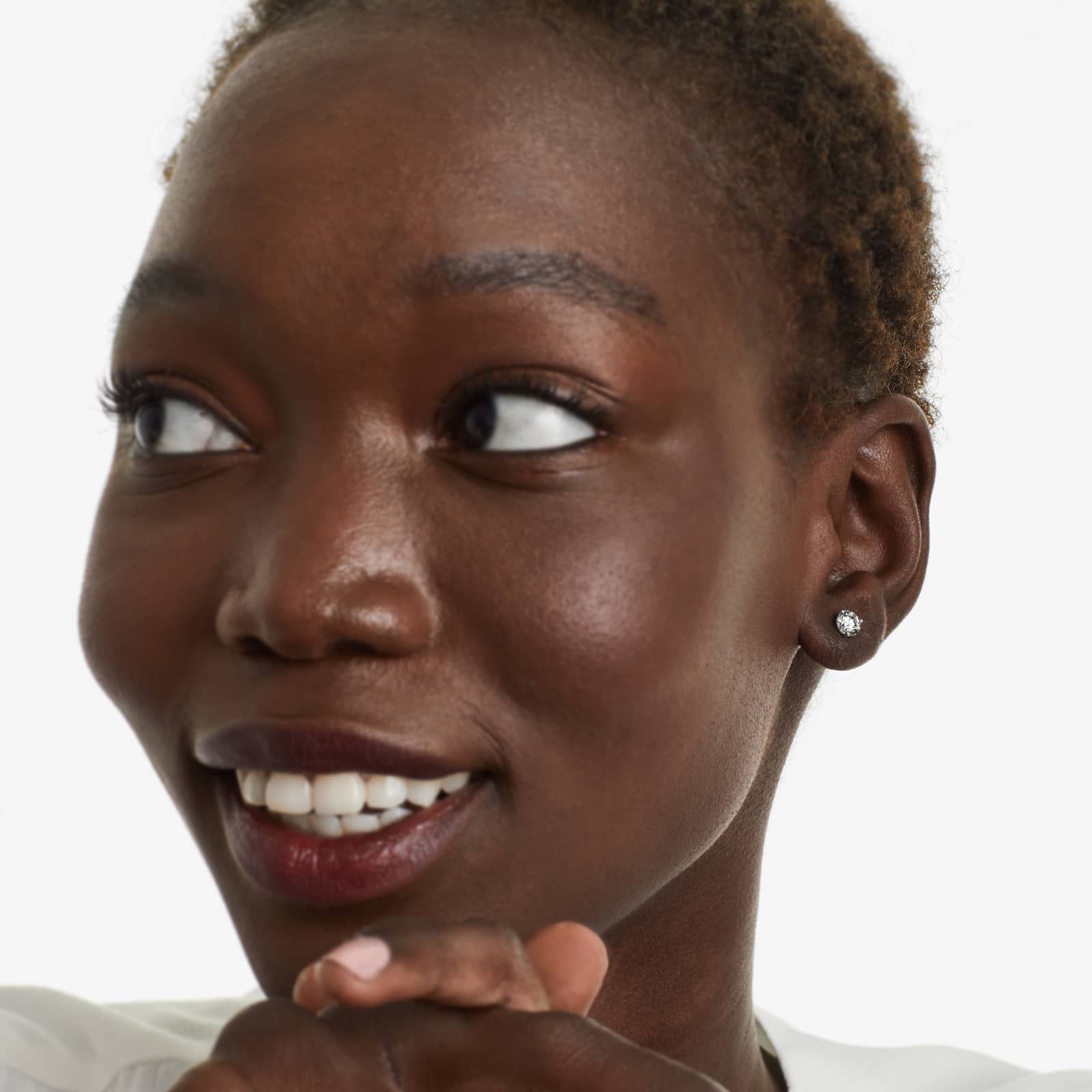 Three Prong Martini 1 CTW Lab-Grown Diamond Stud Earrings In 14K White Gold