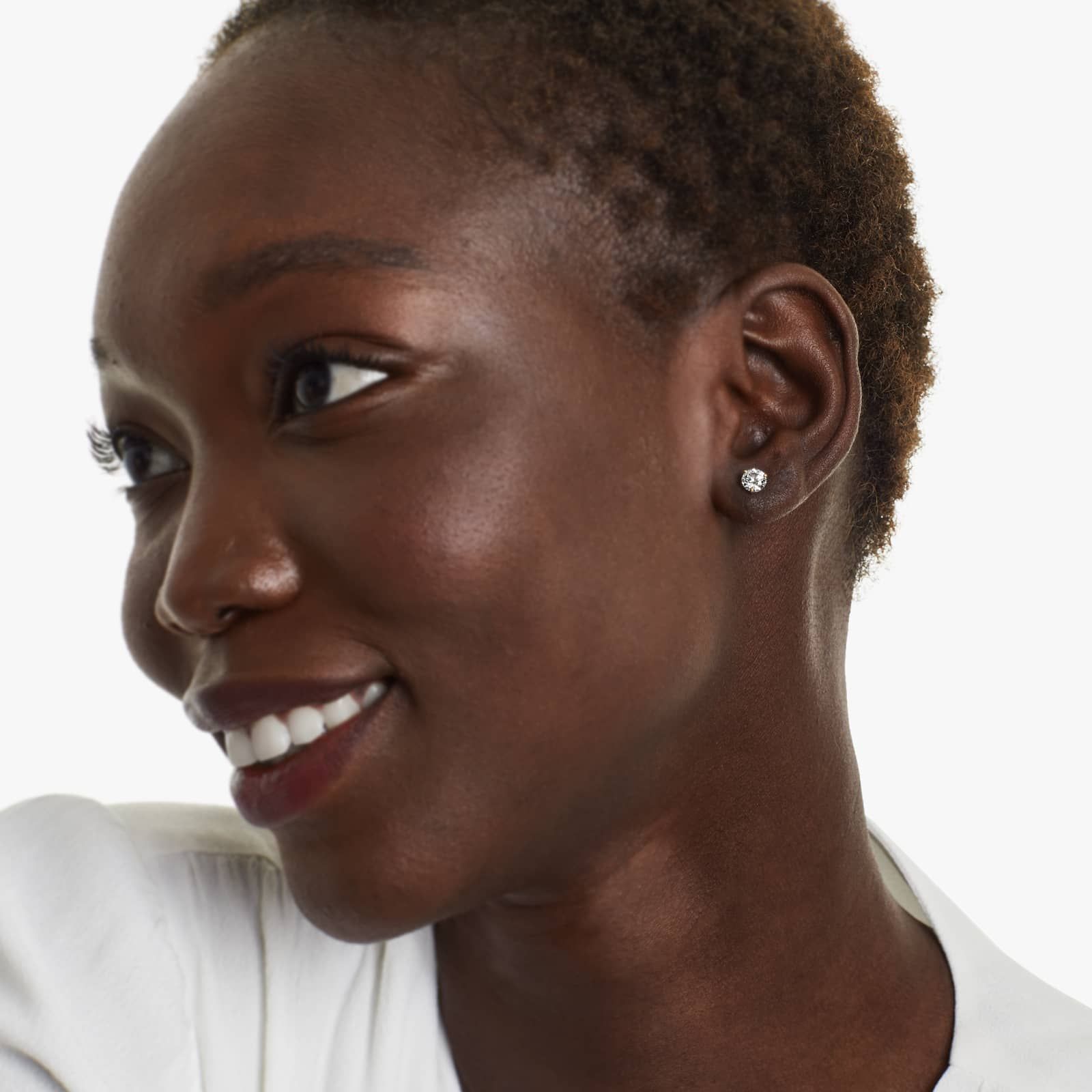 Three Prong Martini 1 CTW Lab-Grown Diamond Stud Earrings In 14K Yellow Gold