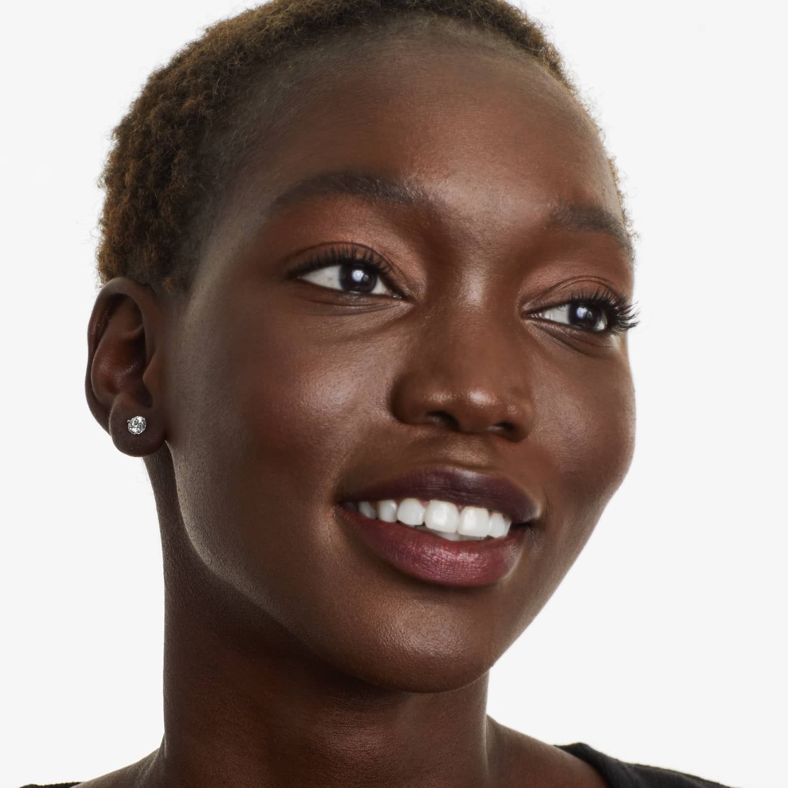 Three Prong Martini 1.5 CTW Diamond Stud Earrings  In Platinum