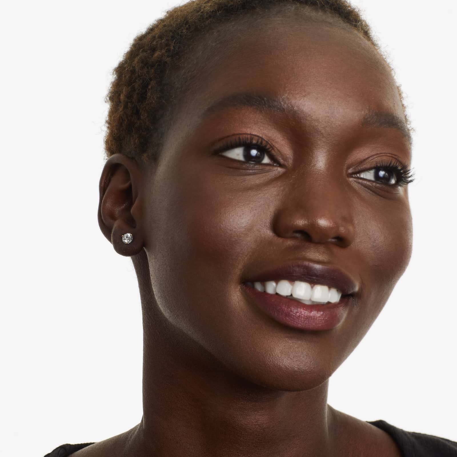 Three Prong Martini 1.5 CTW Diamond Stud Earrings In 14K Yellow Gold