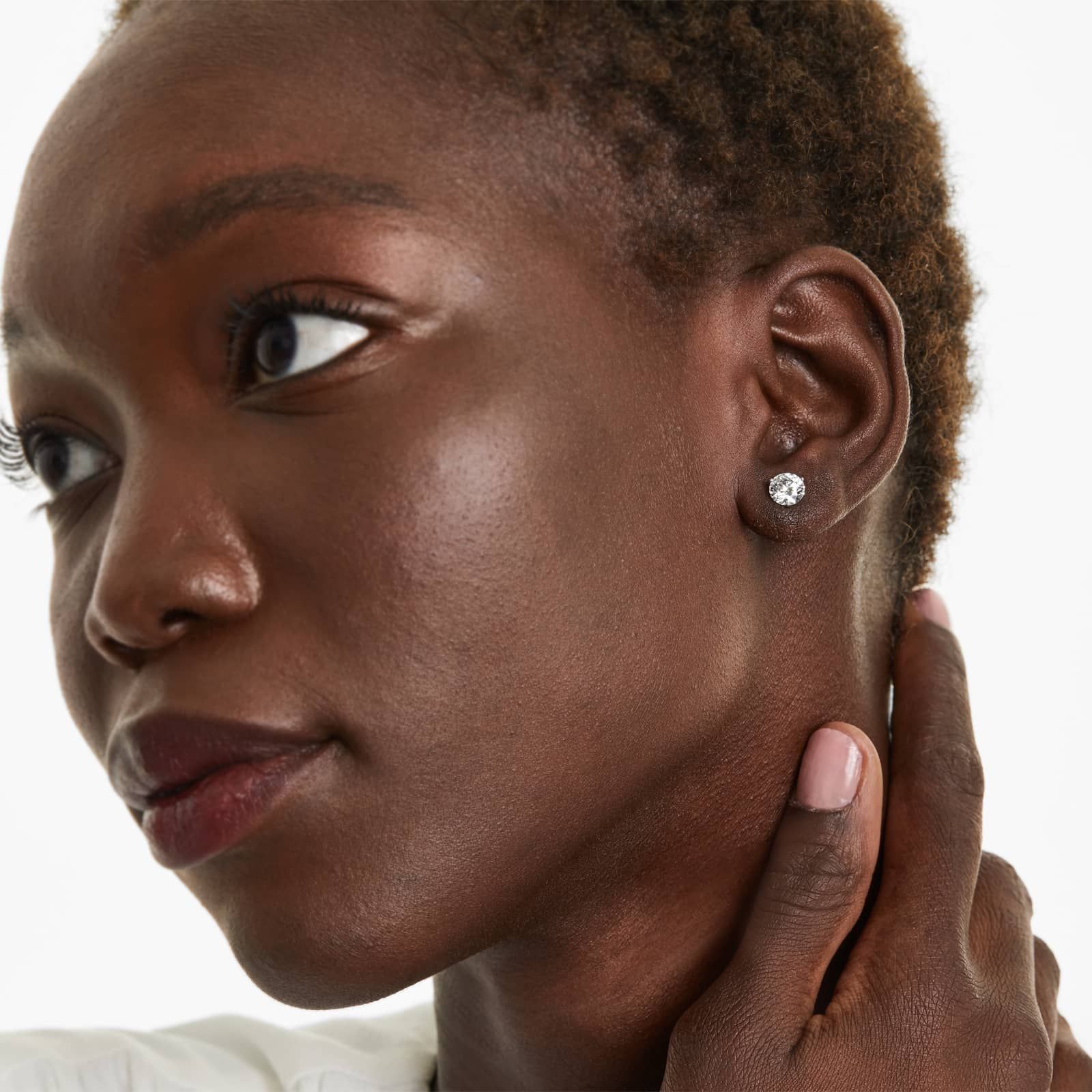 Three Prong Martini 2 CTW Diamond Stud Earrings In Platinum