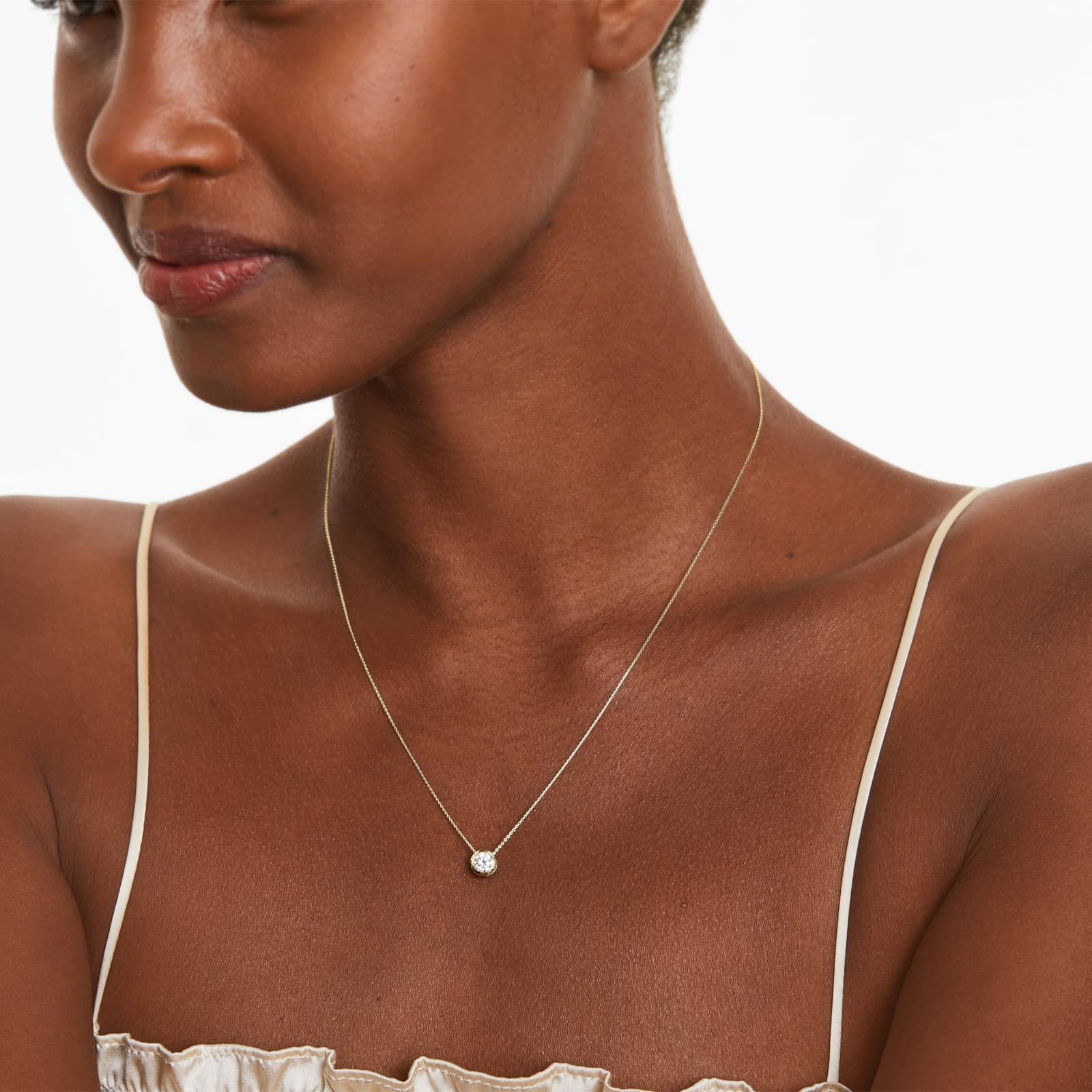 14K Yellow Gold Bezel Lab-Grown Diamond Pendant (0.50 CTW - F-G / VS2-SI1)