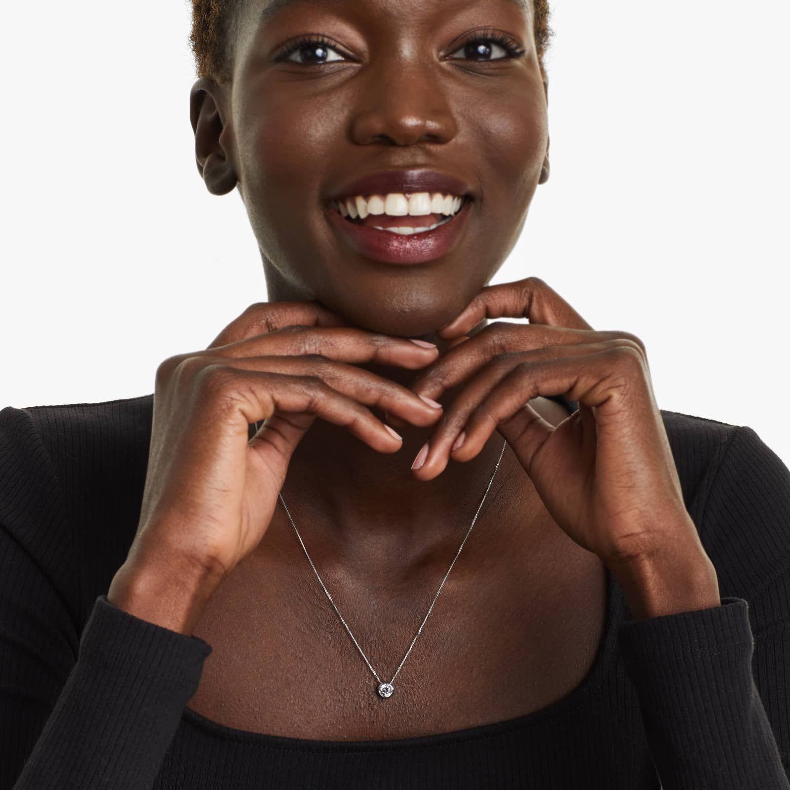 14K White Gold Bezel Lab-Grown Diamond Pendant (0.75 CTW - F-G / VS2-SI1)