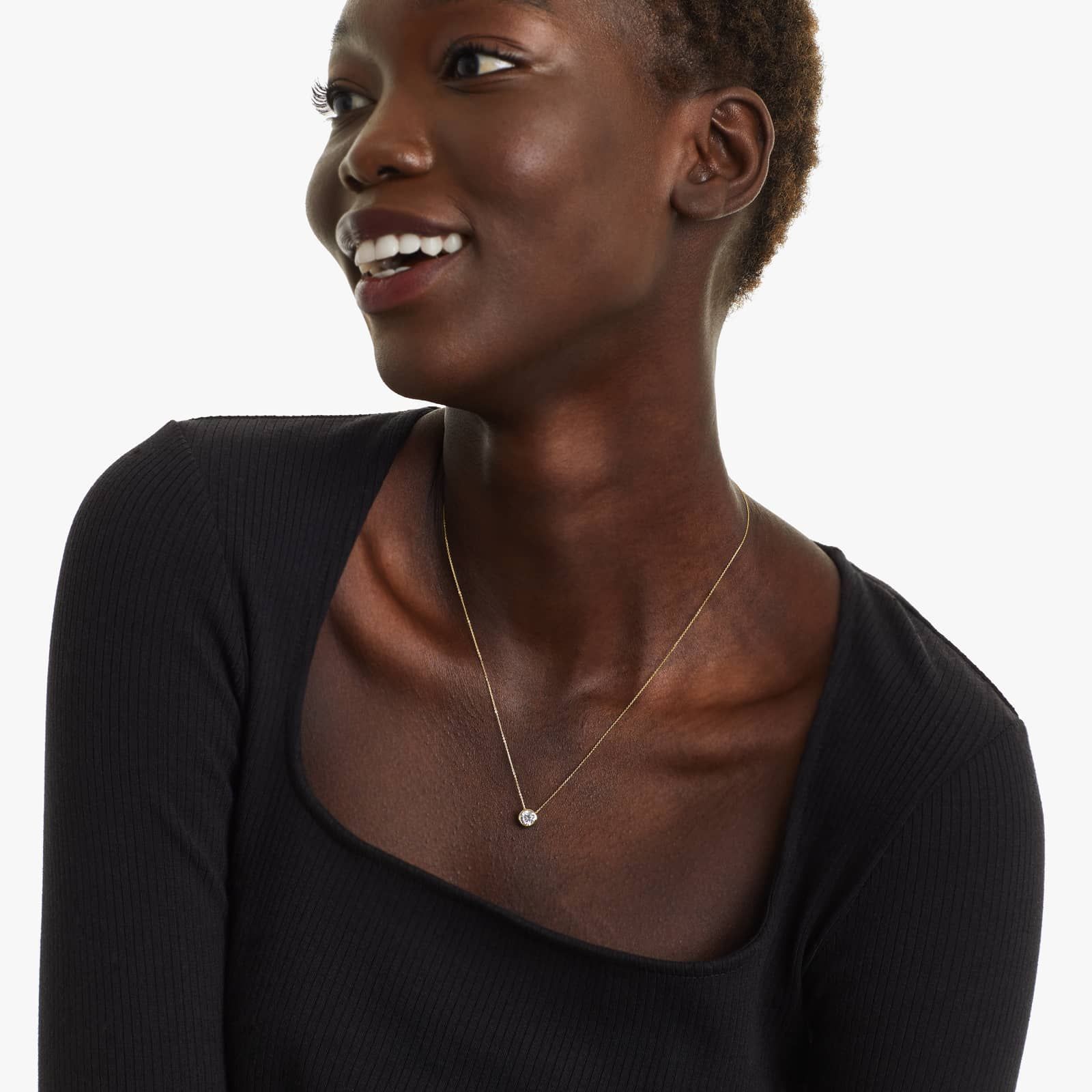 14K Yellow Gold Bezel Lab-Grown Diamond Pendant (0.75 CTW - F-G / VS2-SI1)