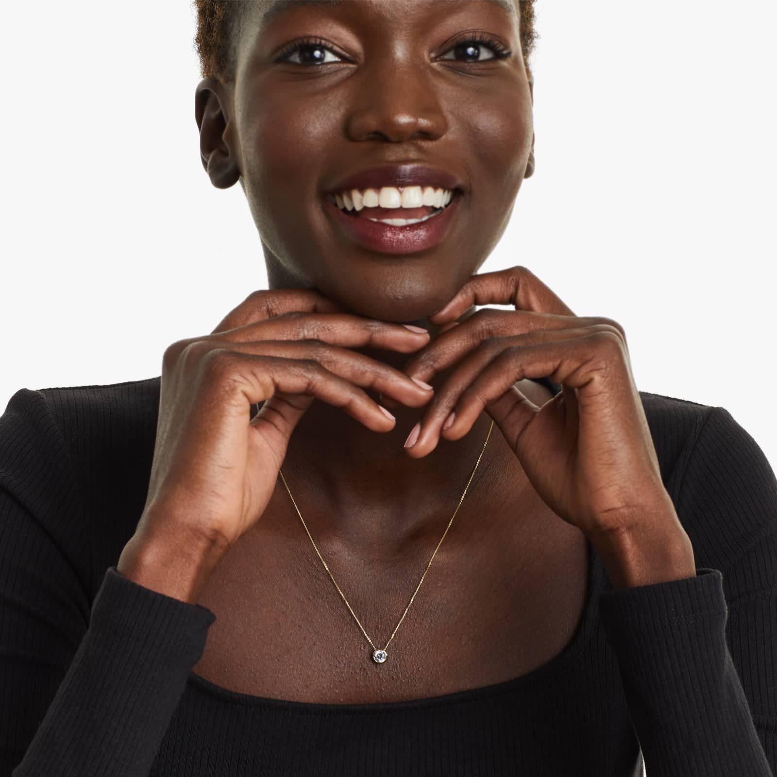 14K Yellow Gold Bezel Lab-Grown Diamond Pendant (0.75 CTW - F-G / VS2-SI1)