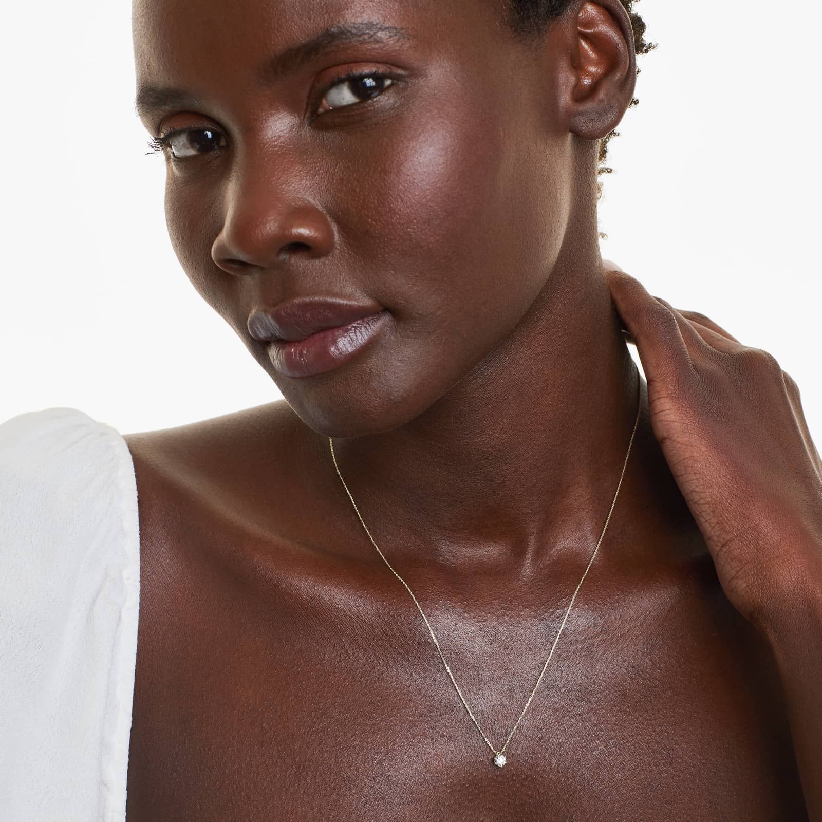 14K Yellow Gold Scallop Basket Diamond Pendant (0.25 CTW - H-I / SI1-SI2)