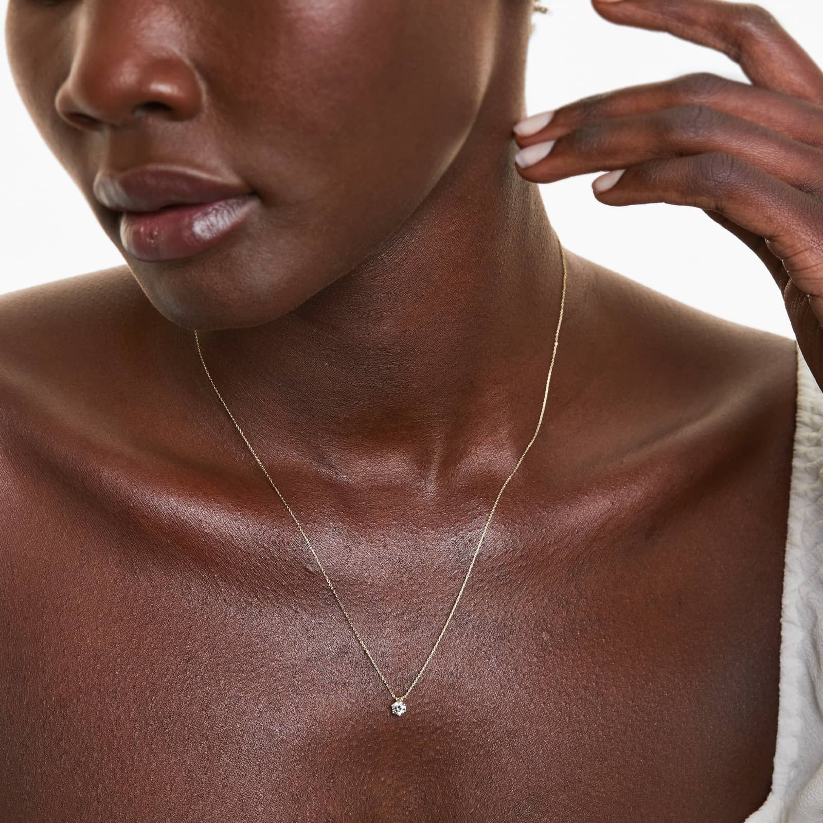 14K Yellow Gold Scallop Basket Diamond Pendant (0.25 CTW - H-I / SI1-SI2)