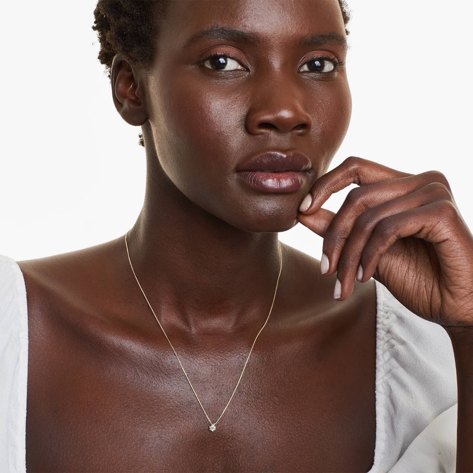 14K Yellow Gold Scallop Basket Diamond Pendant (0.25 CTW - H-I / SI1-SI2)