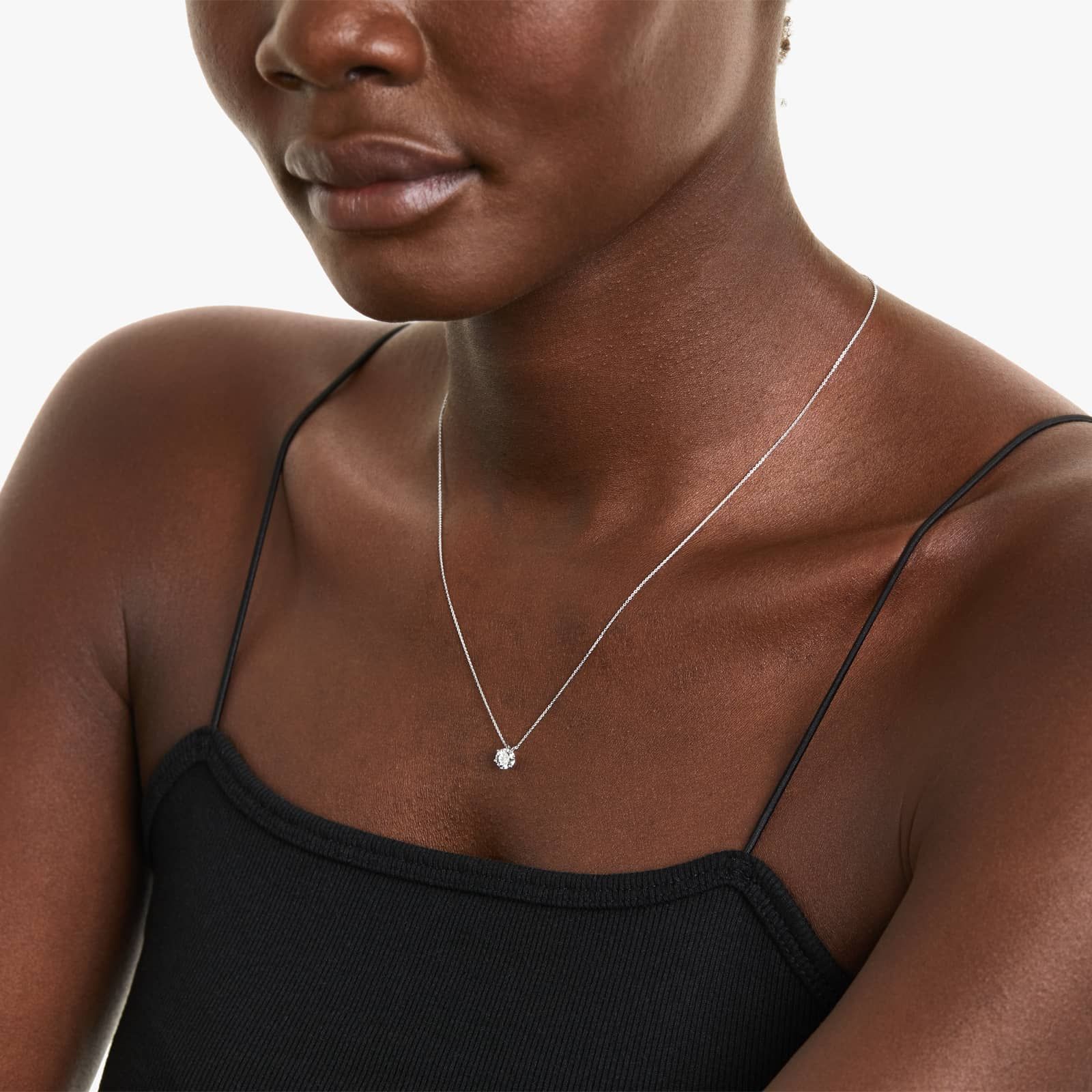 Platinum Scallop Basket Diamond Pendant (0.50 CTW - H-I / SI1-SI2)