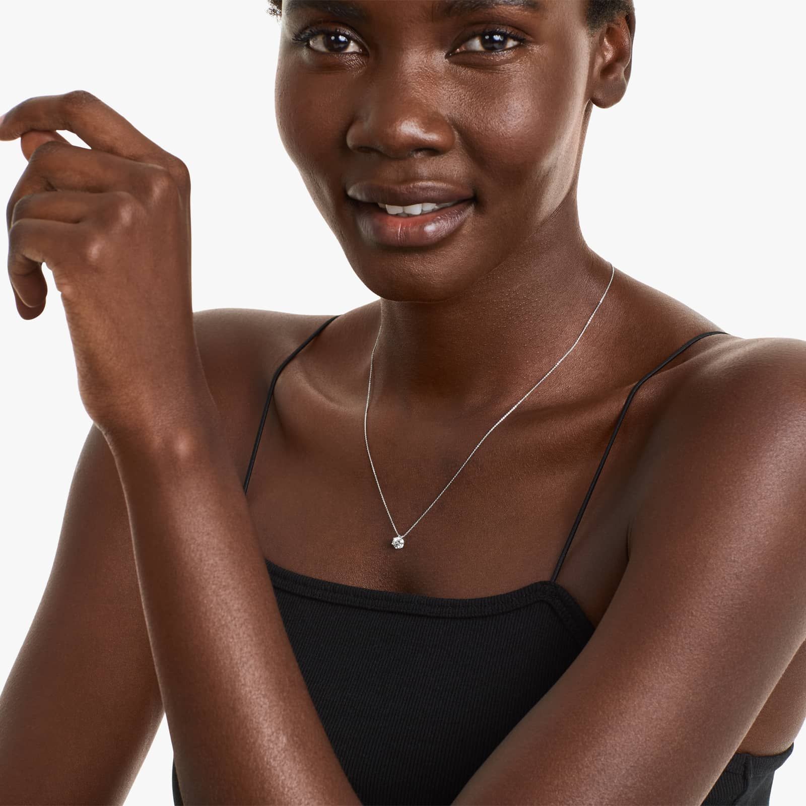 Platinum Scallop Basket Diamond Pendant (0.50 CTW - H-I / SI1-SI2)