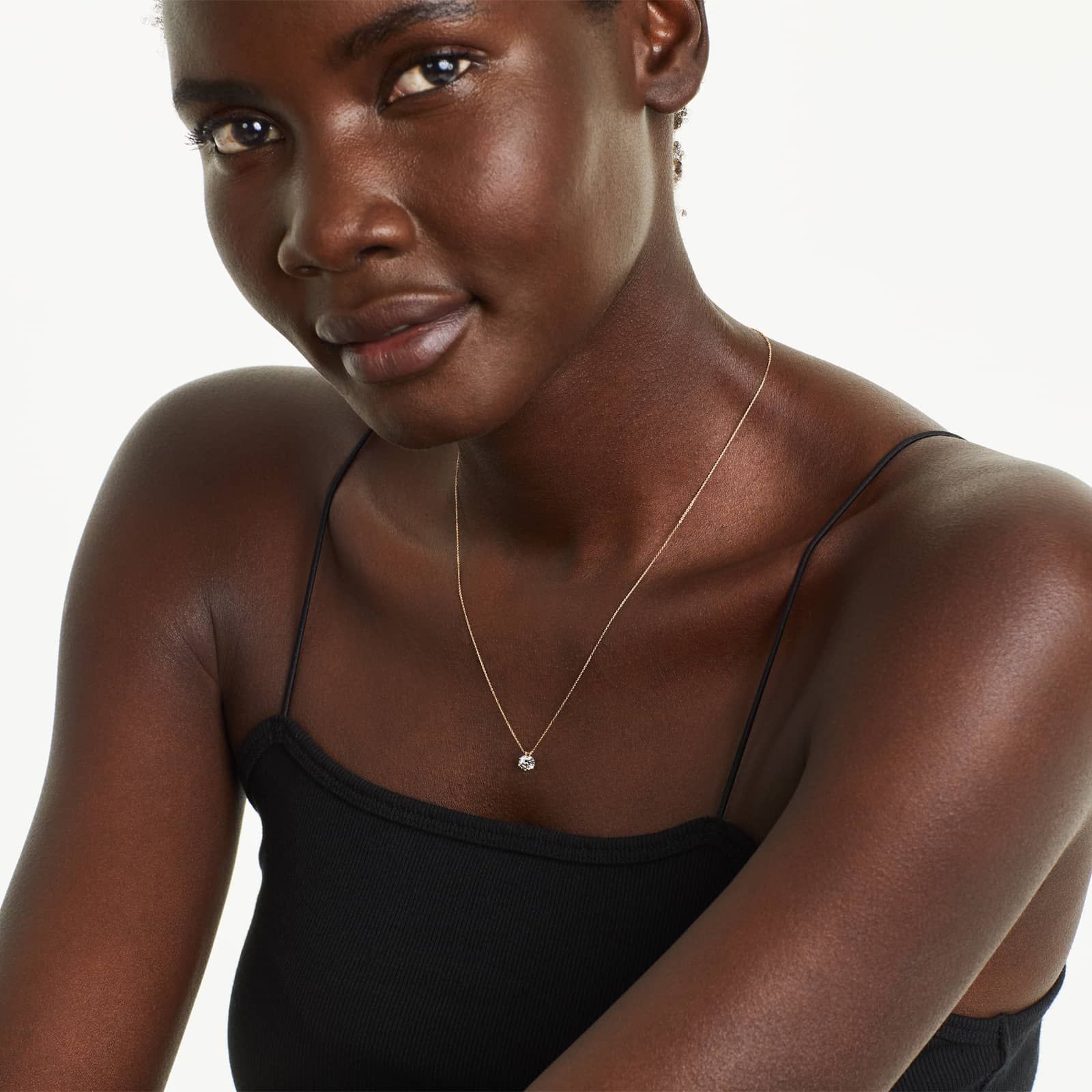 14K Yellow Gold Scallop Basket Diamond Pendant (0.50 CTW - H-I / SI1-SI2)