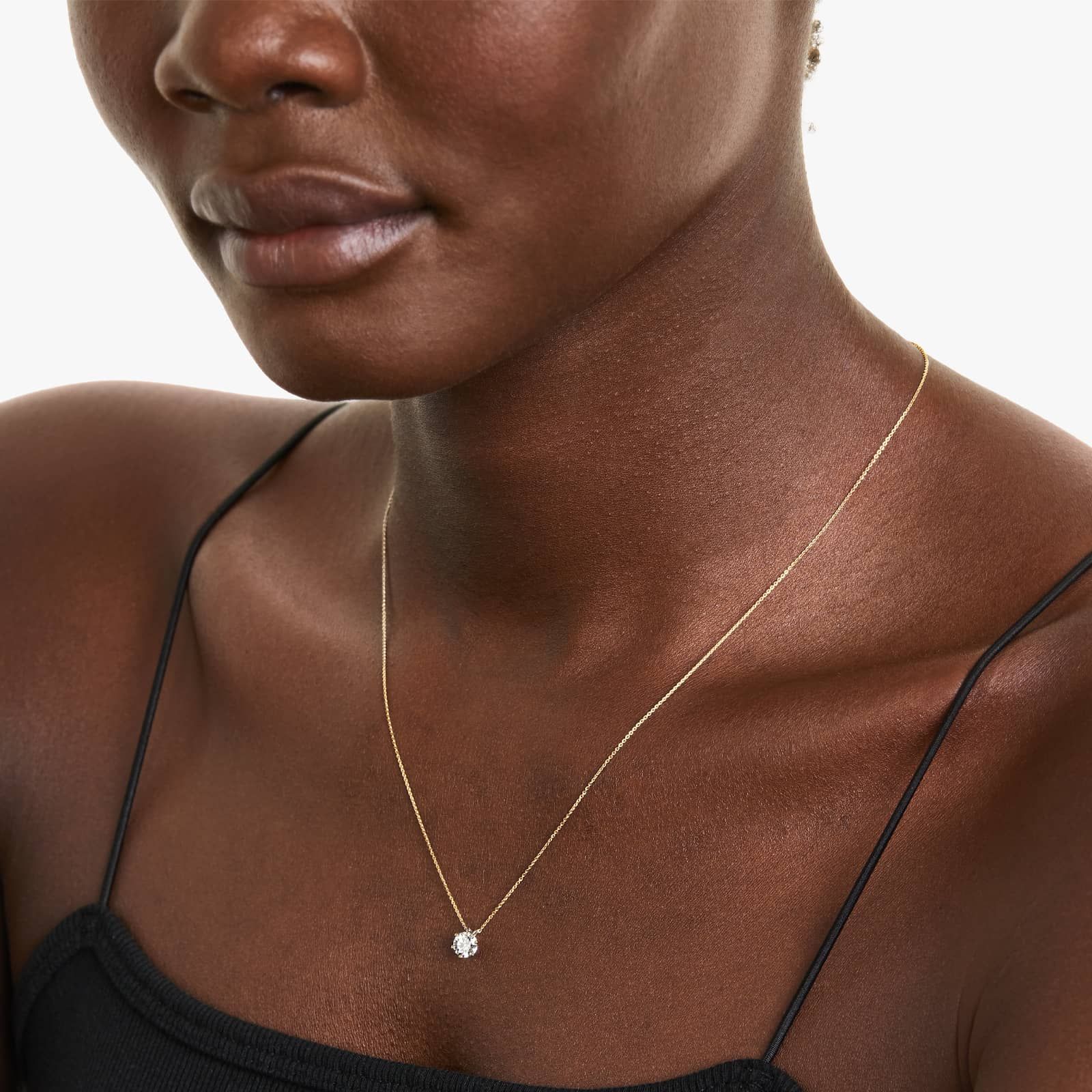 14K Yellow Gold Scallop Basket Diamond Pendant (0.50 CTW - H-I / SI1-SI2)