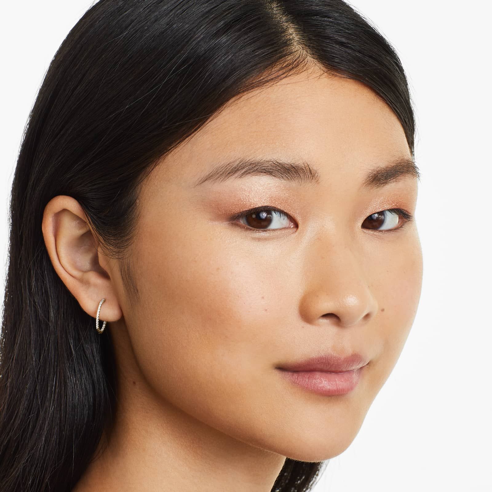 Inside Out 0.25 CTW Round Diamond Hoop Earrings In 14K Yellow Gold