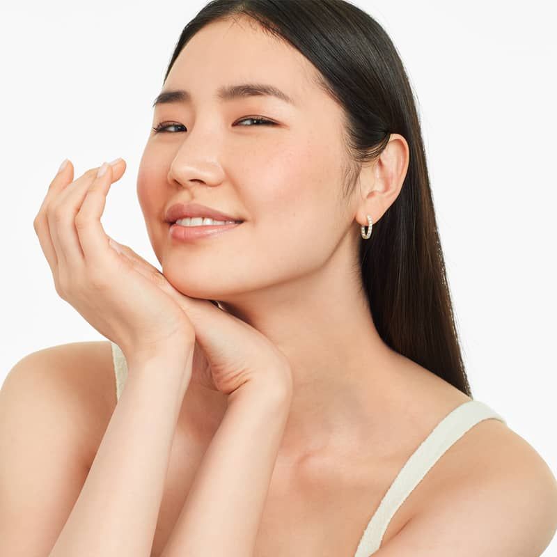 14K Yellow Gold Inside Out Round Hoops, 1/2 Inch Diameter (1.00 ctw.)