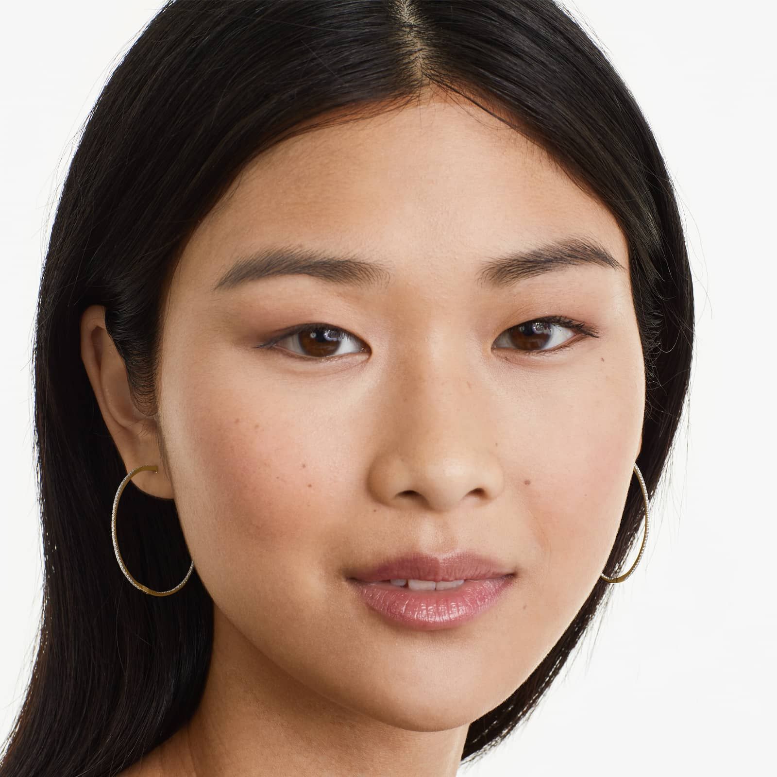 Inside Out 0.5 CTW Round Diamond Hoop Earrings In 14K Yellow Gold