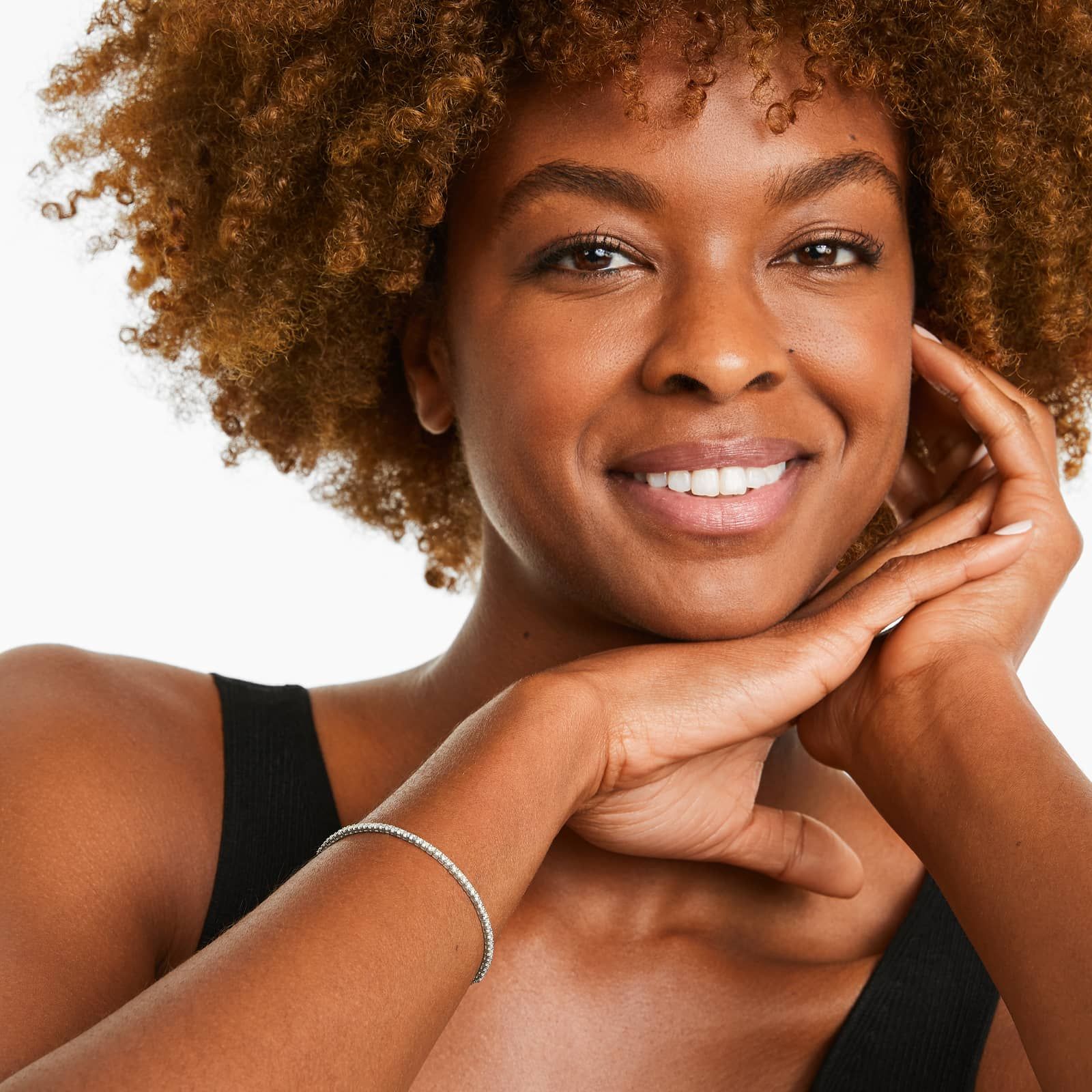 Diamond Tennis Bolo Bracelet In 14K White Gold