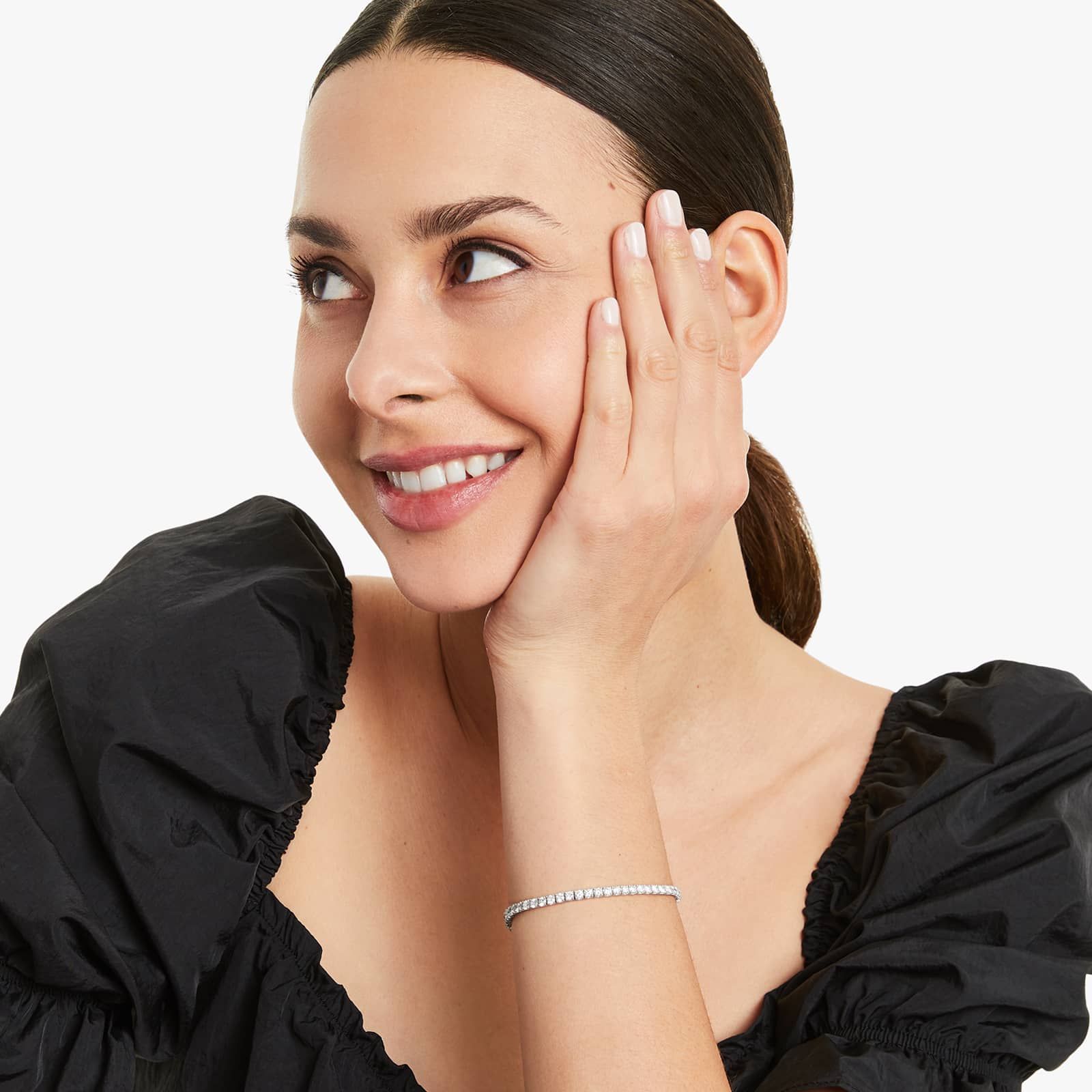 Tennis Bracelet With 5 CTW Diamonds In 14K White Gold