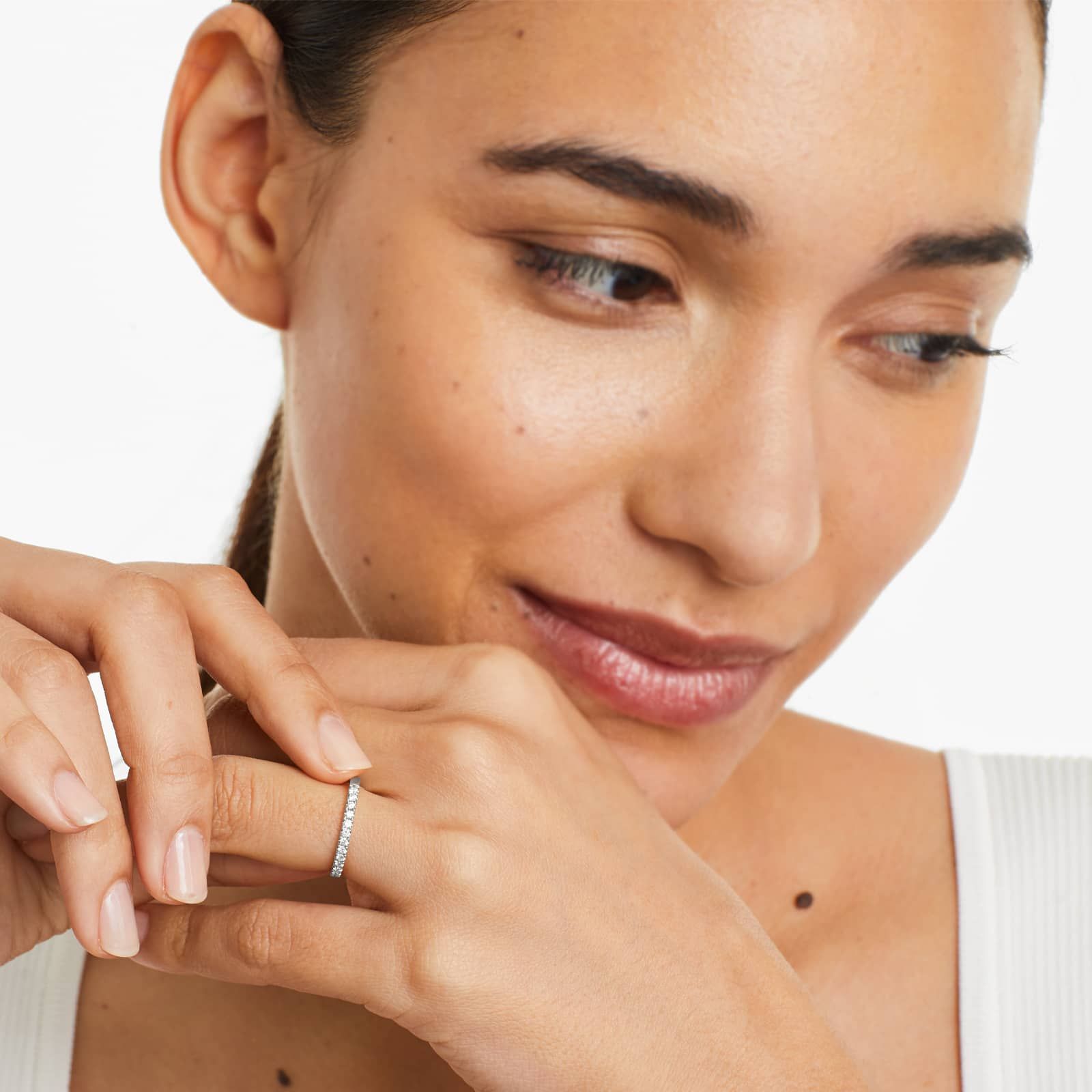 Micropavé Diamond Ring (0.25 CTW) In Platinum