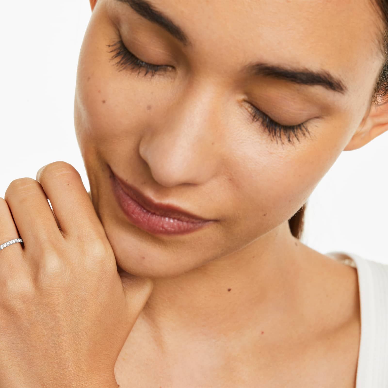 Micropavé Diamond Ring (0.25 CTW) In Platinum