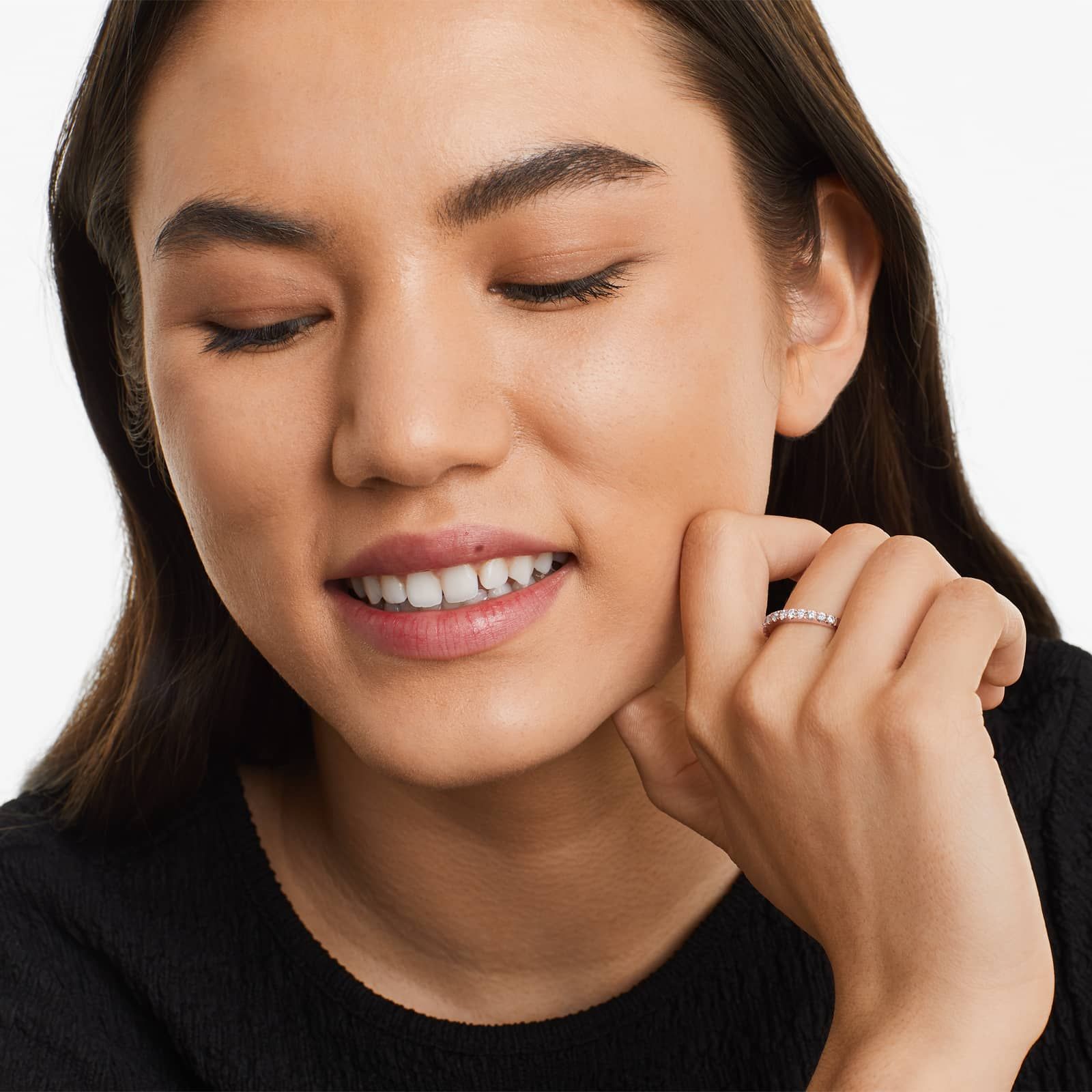 Micropavé Diamond Ring (0.5 CTW) In 14K Rose Gold