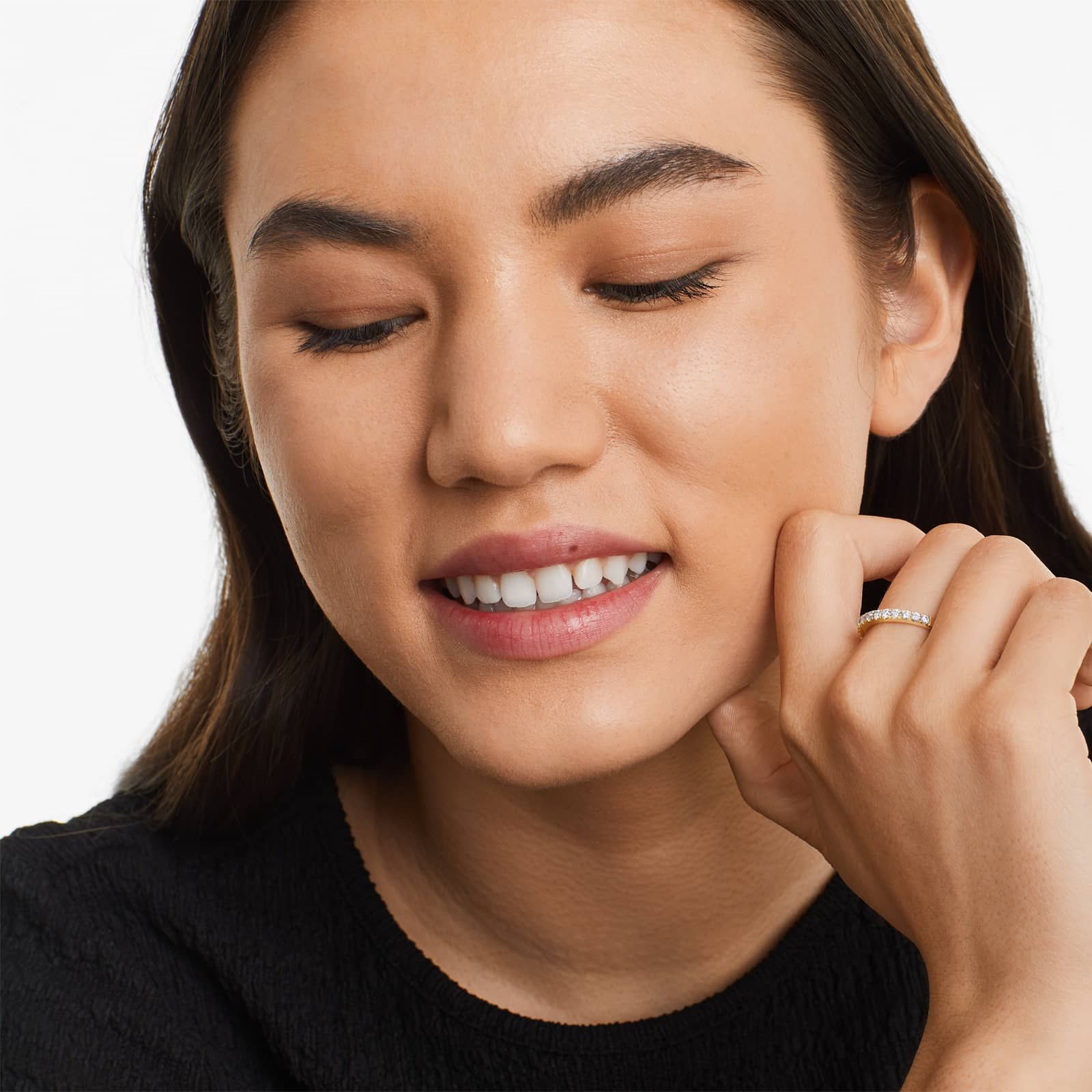 Micropavé Diamond Ring (0.5 CTW) In 14K Yellow Gold