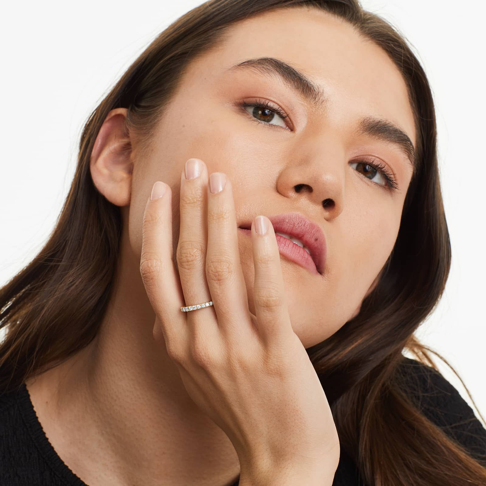 Micropavé Diamond Ring (0.5 CTW) In 14K Yellow Gold