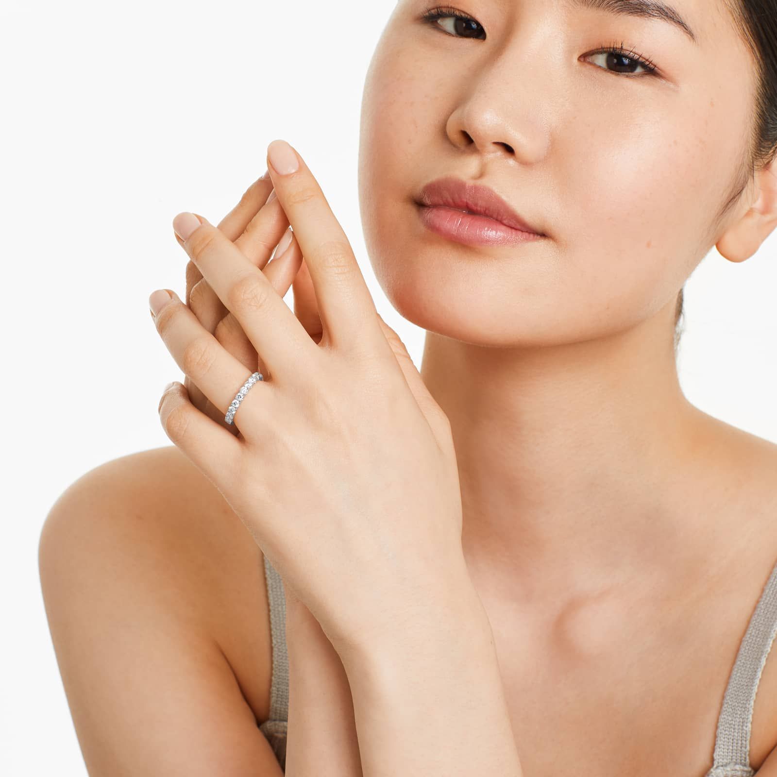 Micropavé Diamond Ring (0.75 CTW) In Platinum