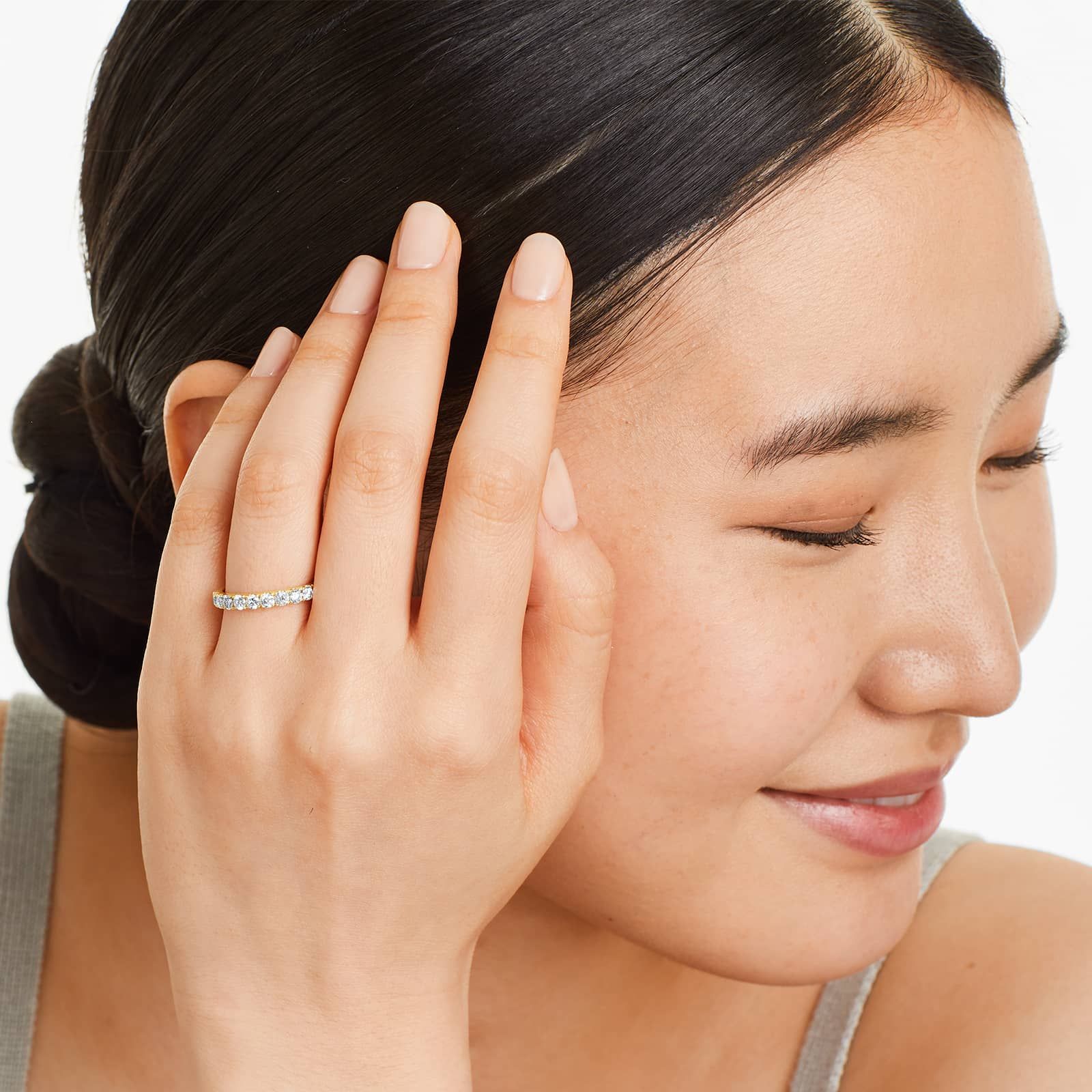 Micropavé Diamond Ring (0.75 CTW) In 14K Yellow Gold