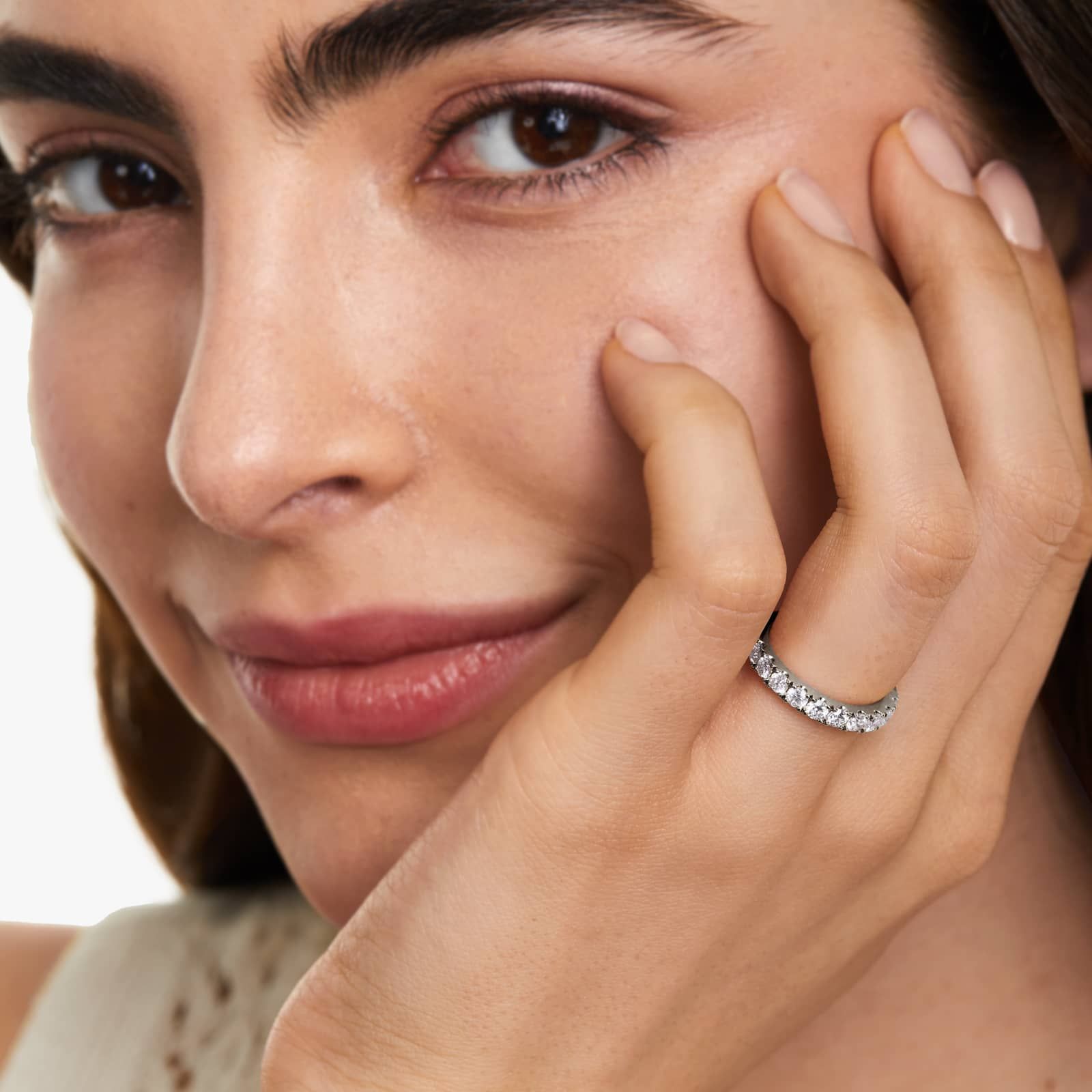 Micropavé Diamond Ring (1 CTW) In Platinum