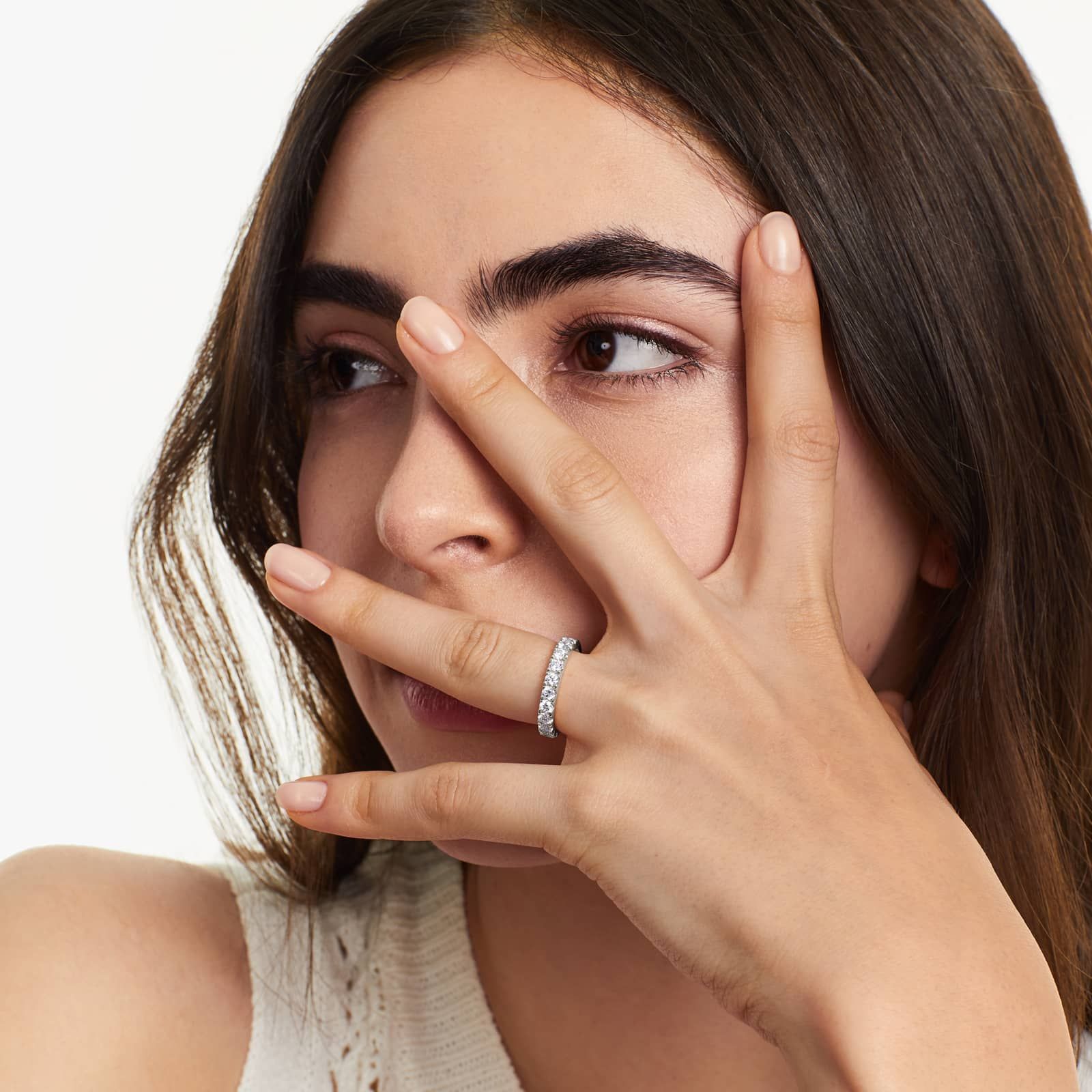 Micropavé Diamond Ring (1 CTW) In Platinum