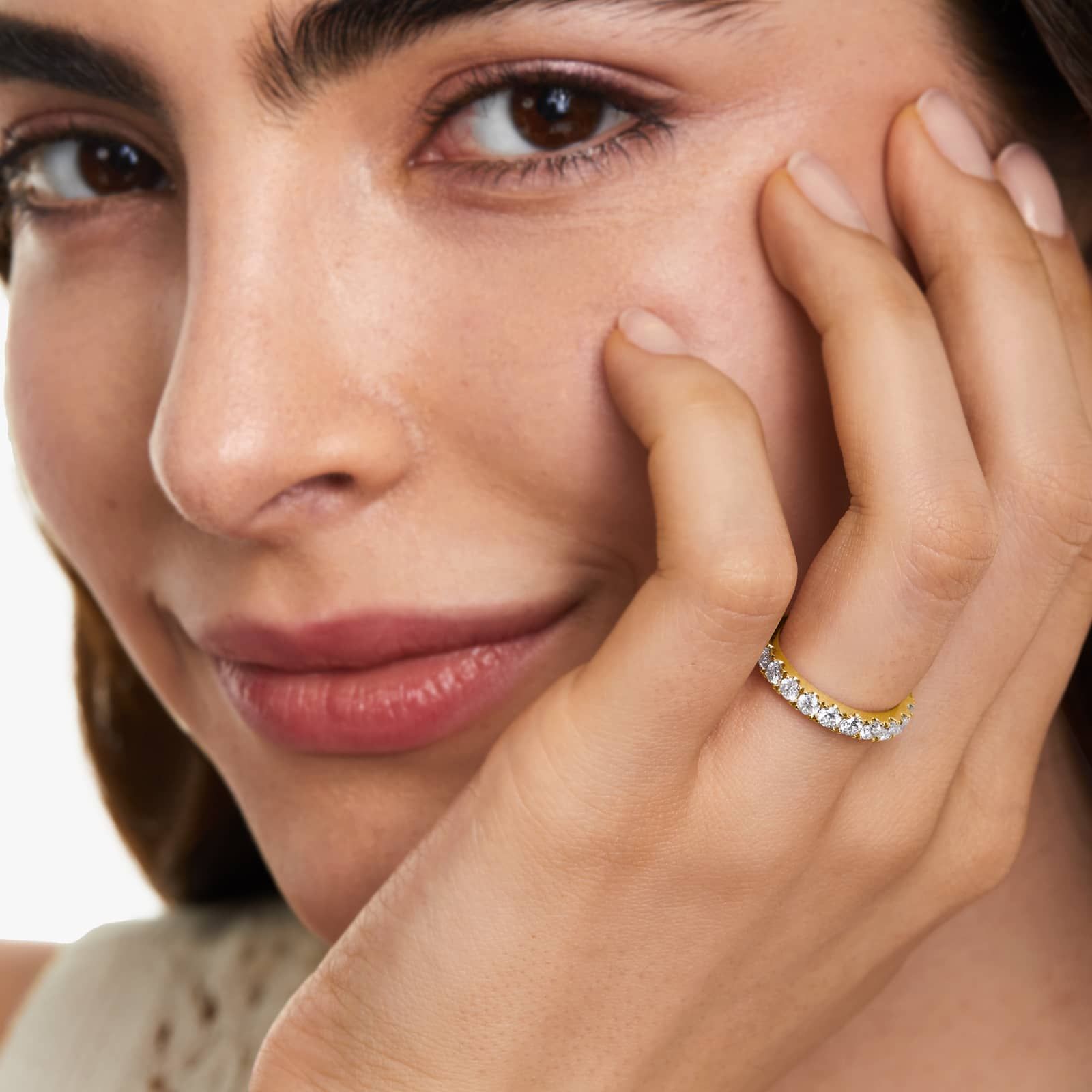 Micropavé Diamond Ring (1 CTW) In 14K Yellow Gold