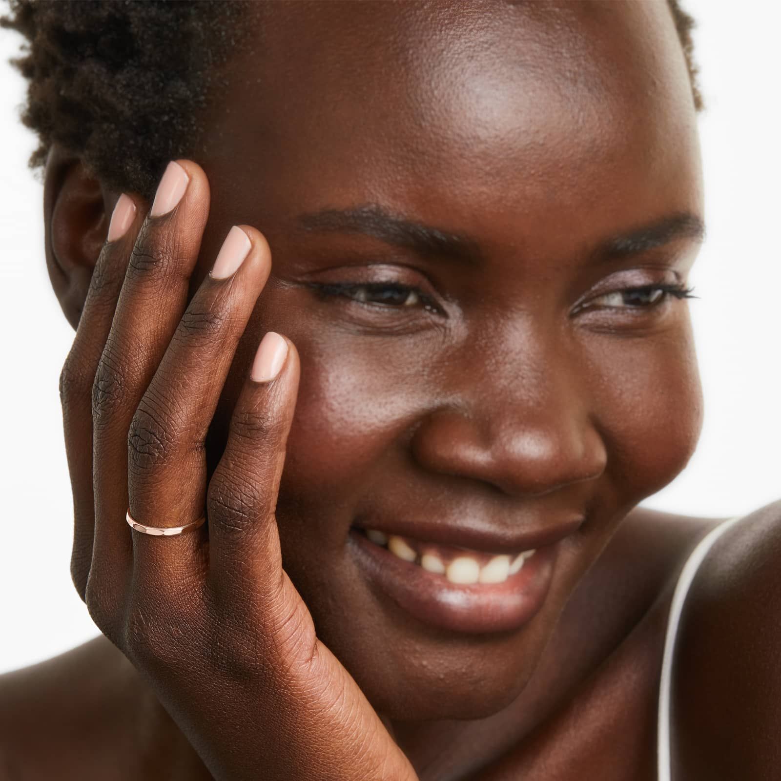 High Polished Faceted Ring In 14K Rose Gold