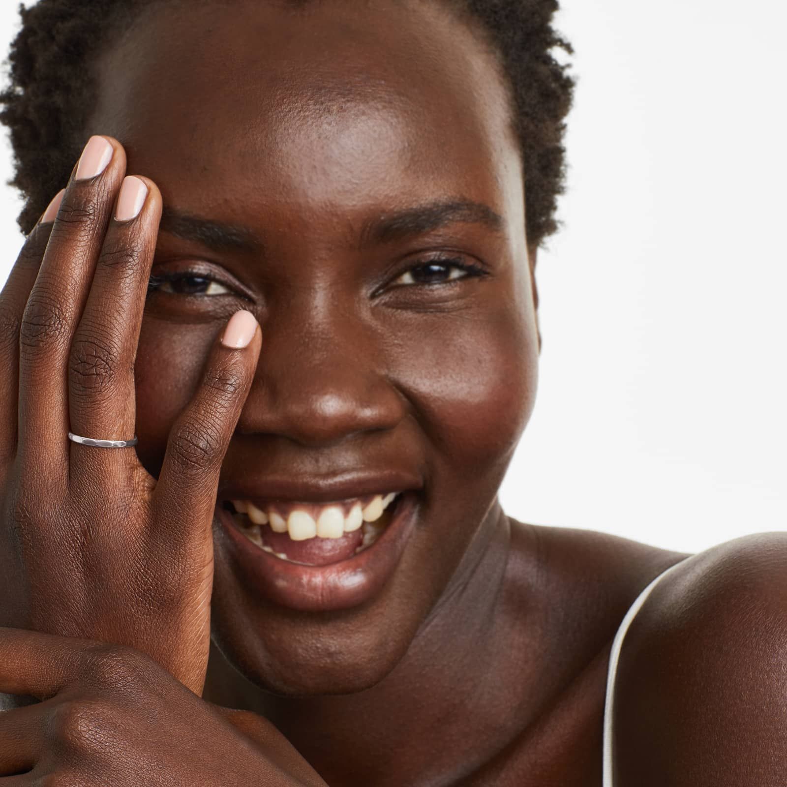 High Polished Faceted Ring In 14K White Gold