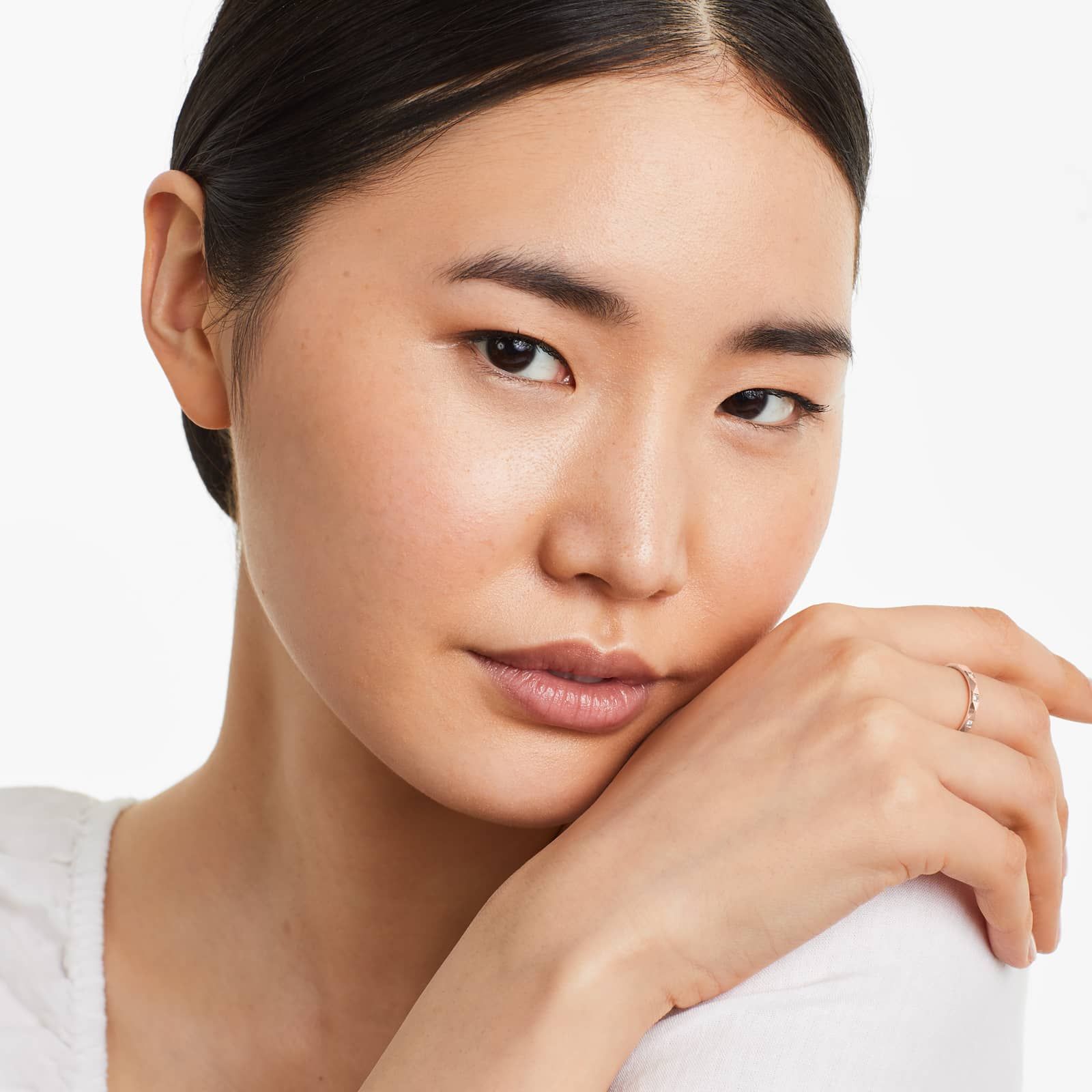 Pyramid Diamond Ring In 14K Rose Gold