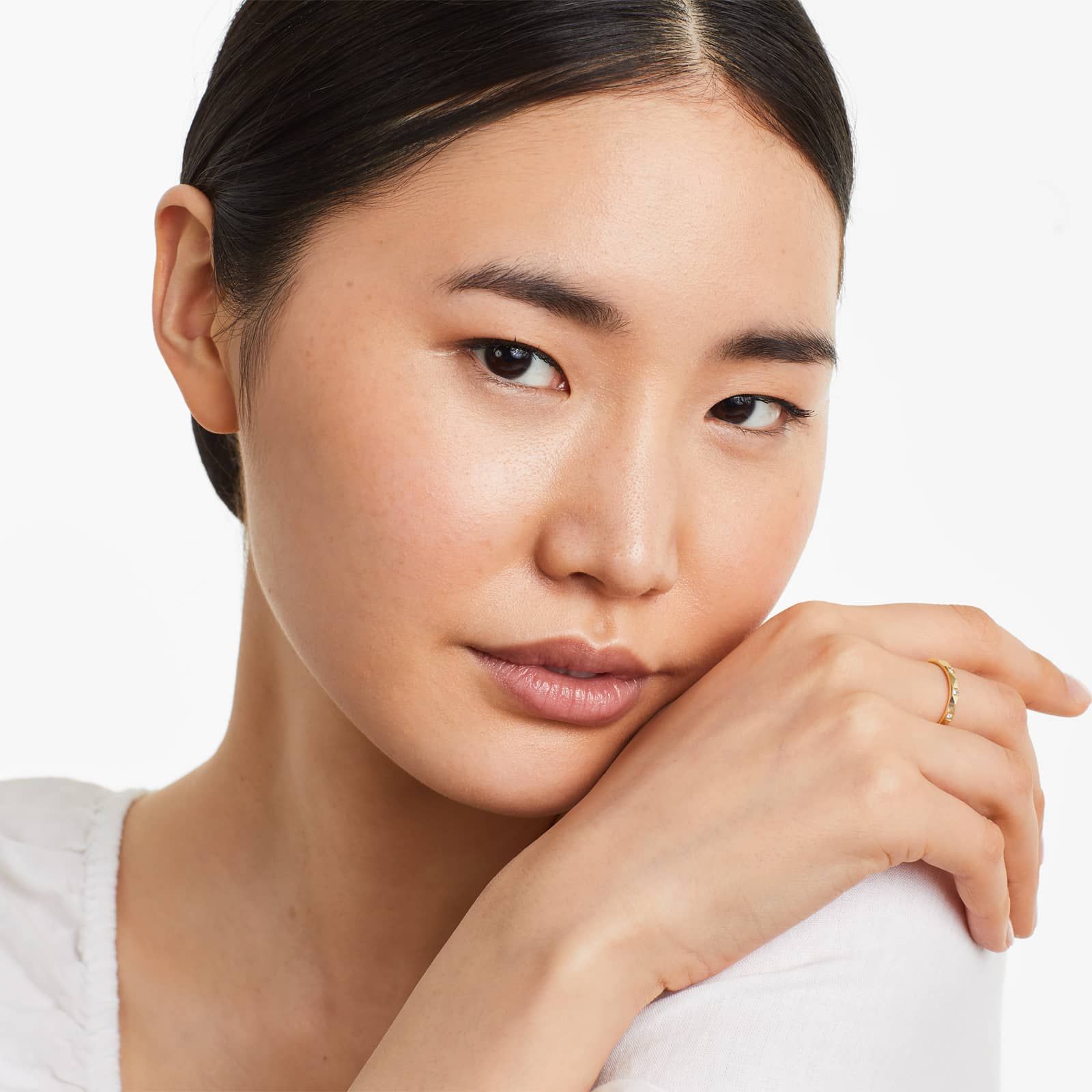 Pyramid Diamond Ring In 14K Yellow Gold