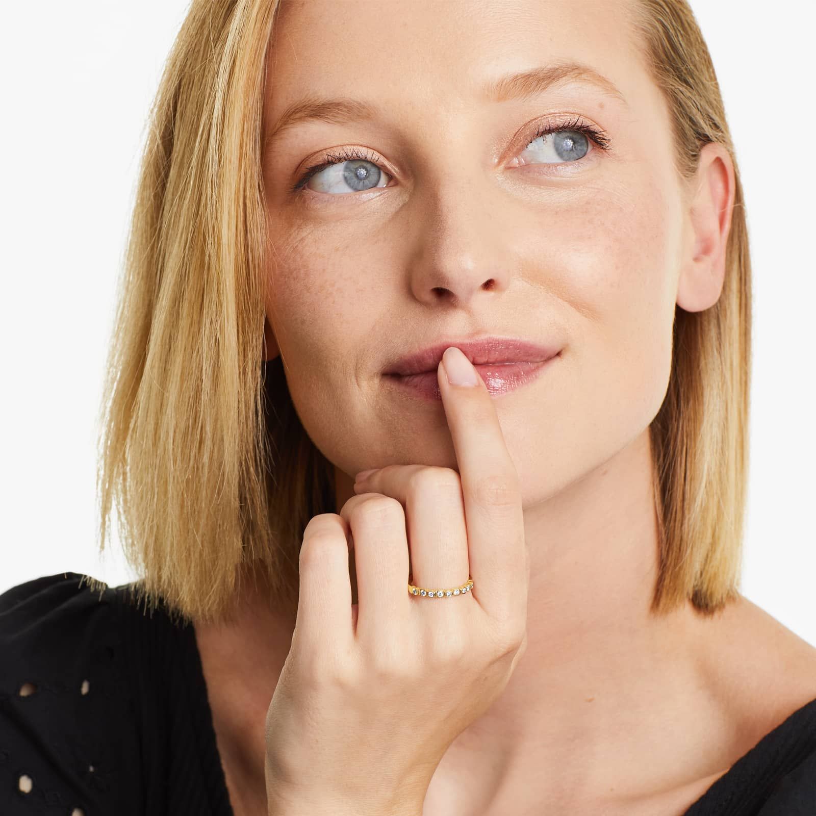 Multi-Shaped Diamond Ring In 14K Yellow Gold